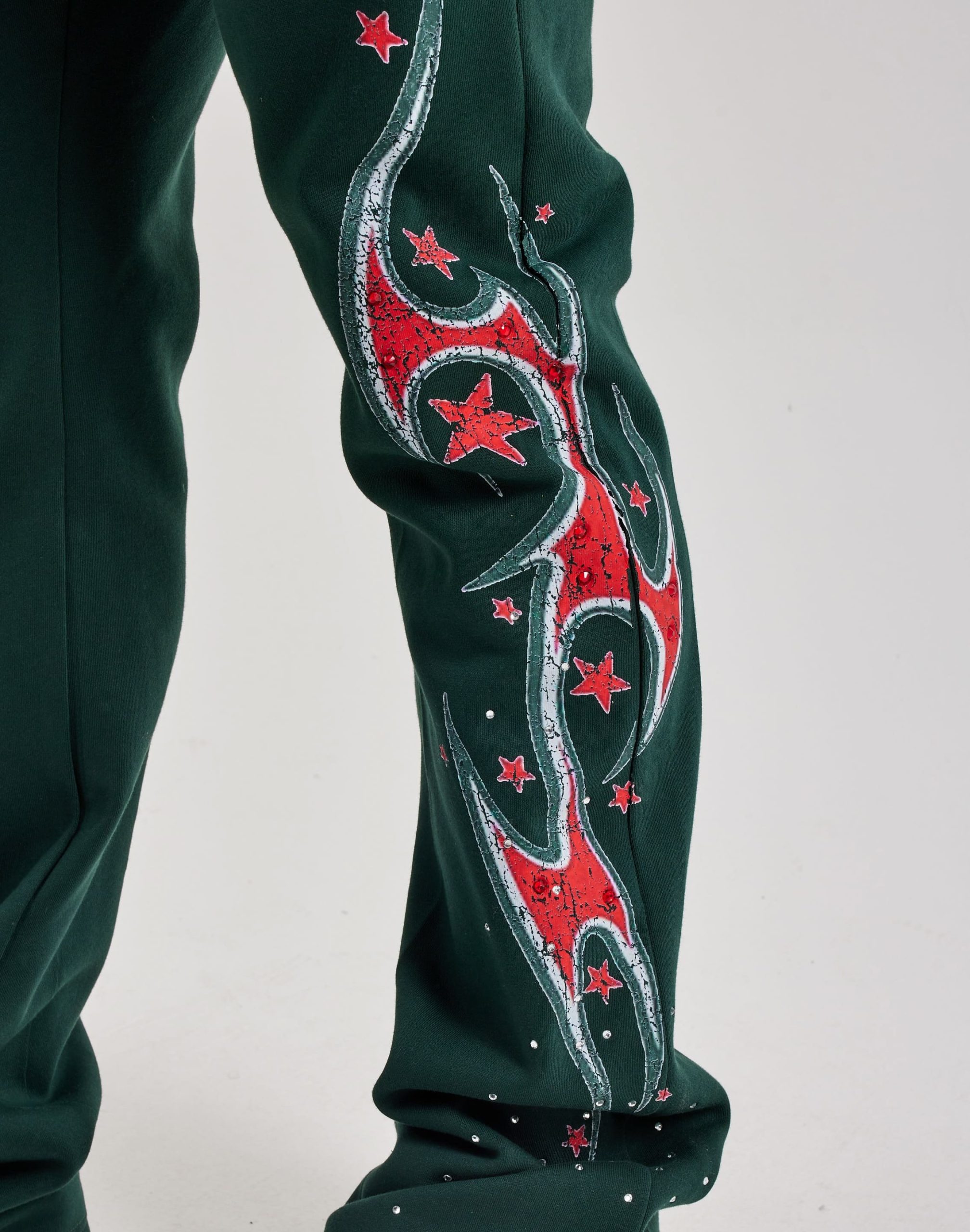 Roku Studio Flames Flared Fleece Pants - Image 3