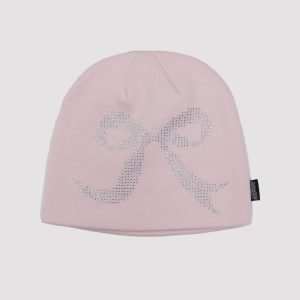 Sheisty Rhinestone Bow Logo Beanie