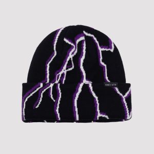 Sheisty Lightning Cuff Knit Beanie