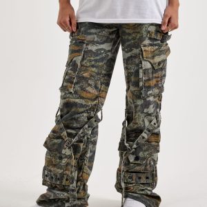 Smoke Rise Camo Wide-Leg Cargo Pants