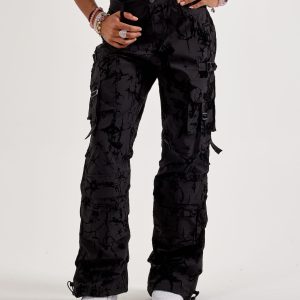 Smoke Rise Wide-Leg Nylon Cargo Pants
