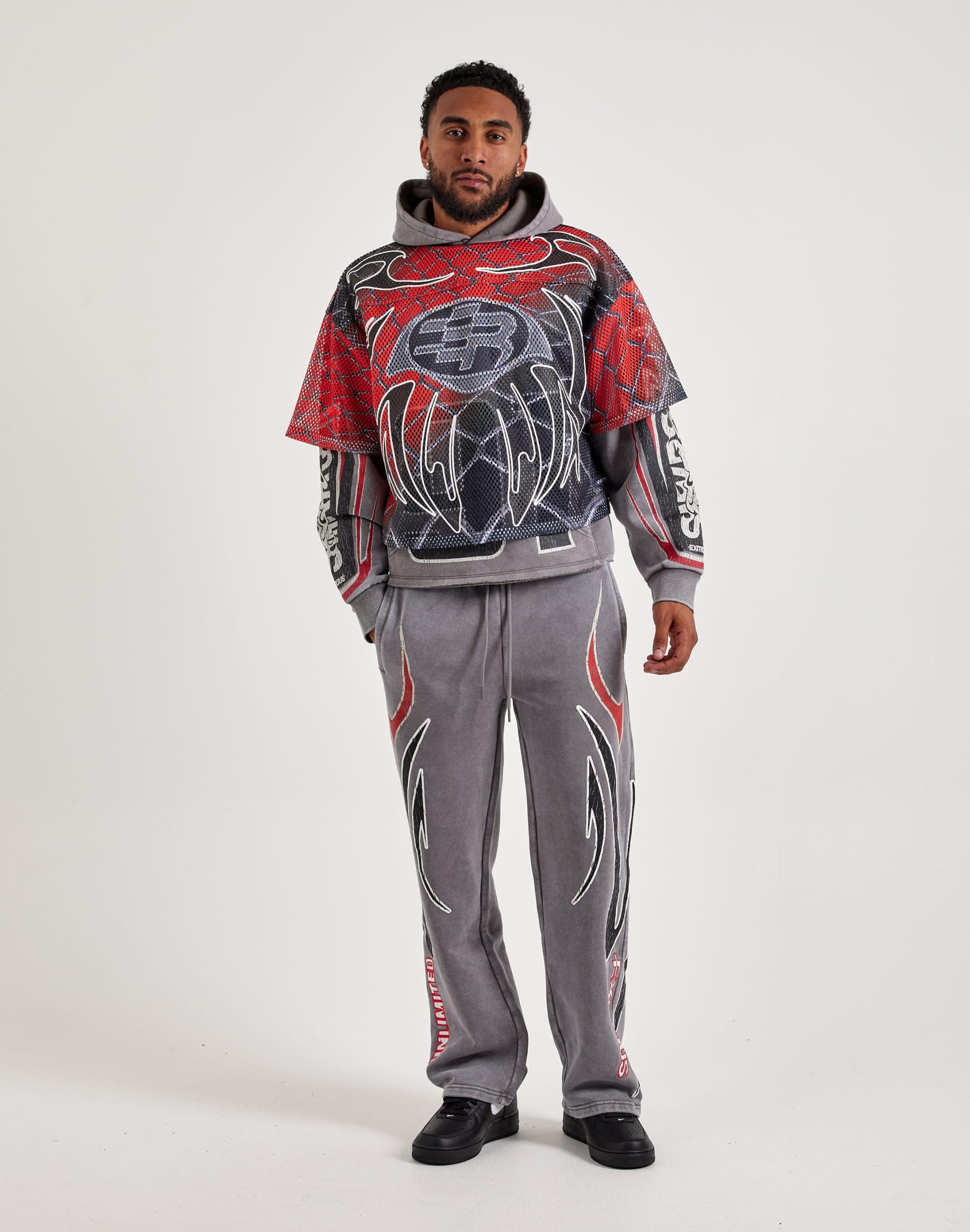 Smoke Rise Fleece Sporty Flared Sweatpants - Image 5