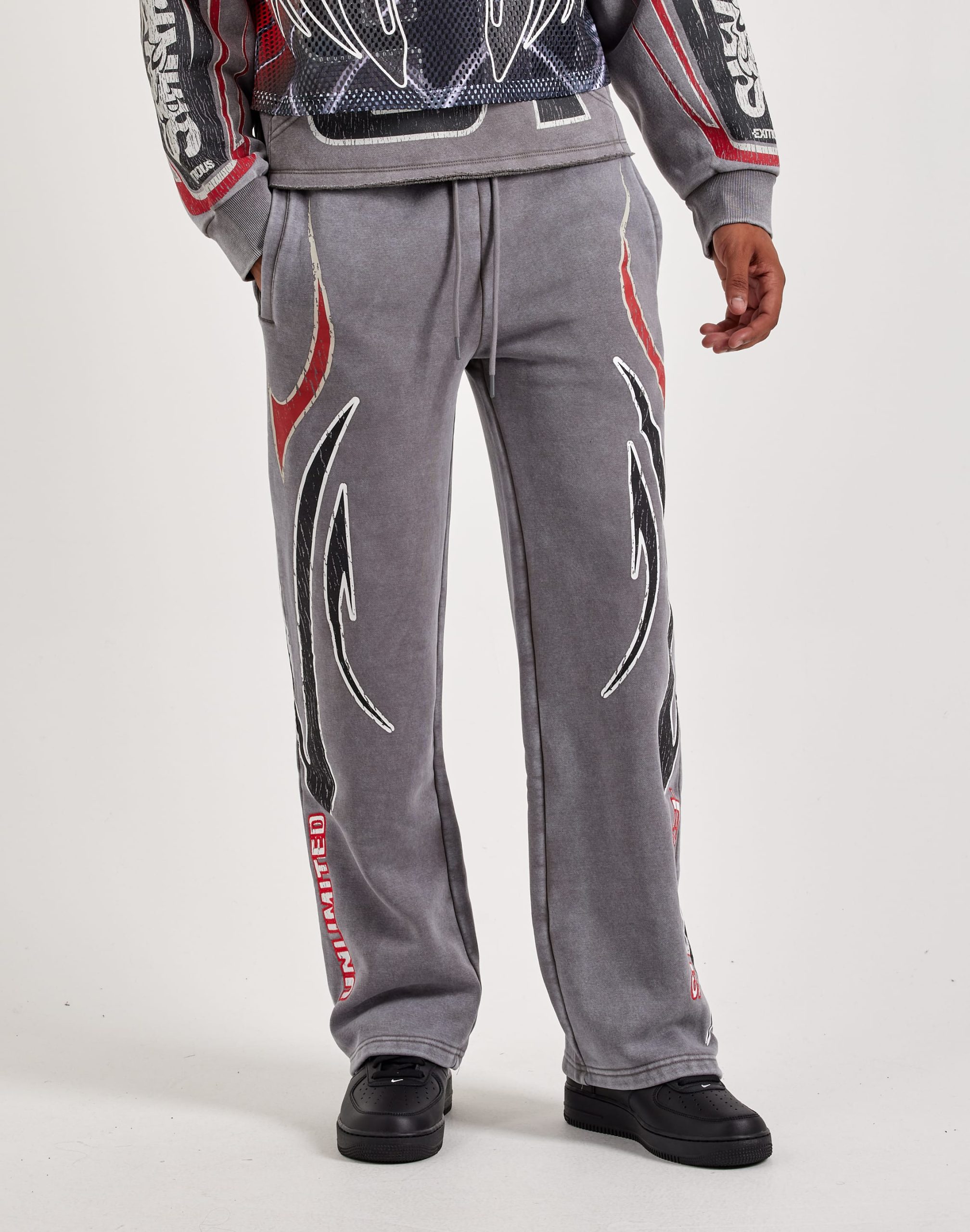 Smoke Rise Fleece Sporty Flared Sweatpants - Image 2