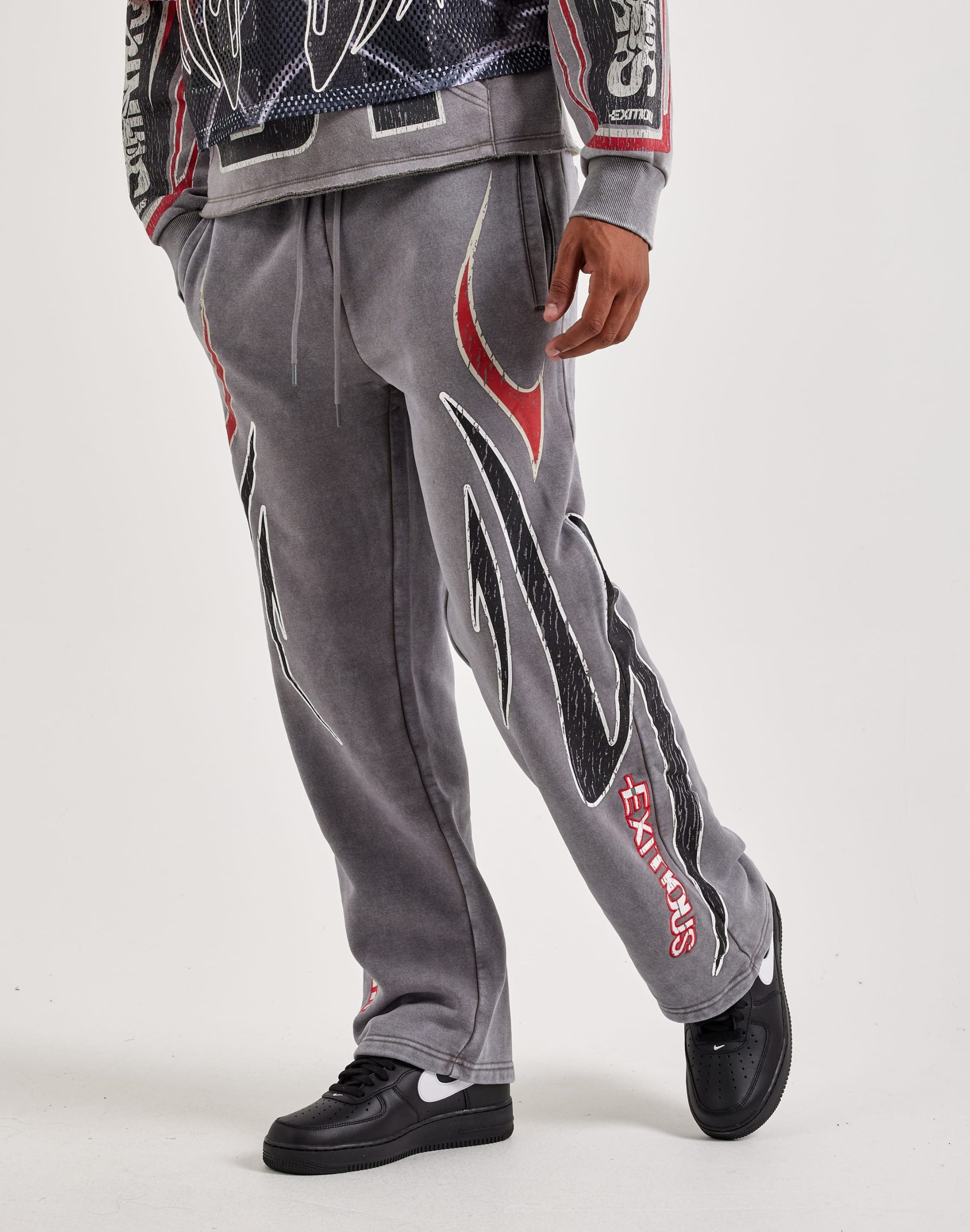 Smoke Rise Fleece Sporty Flared Sweatpants