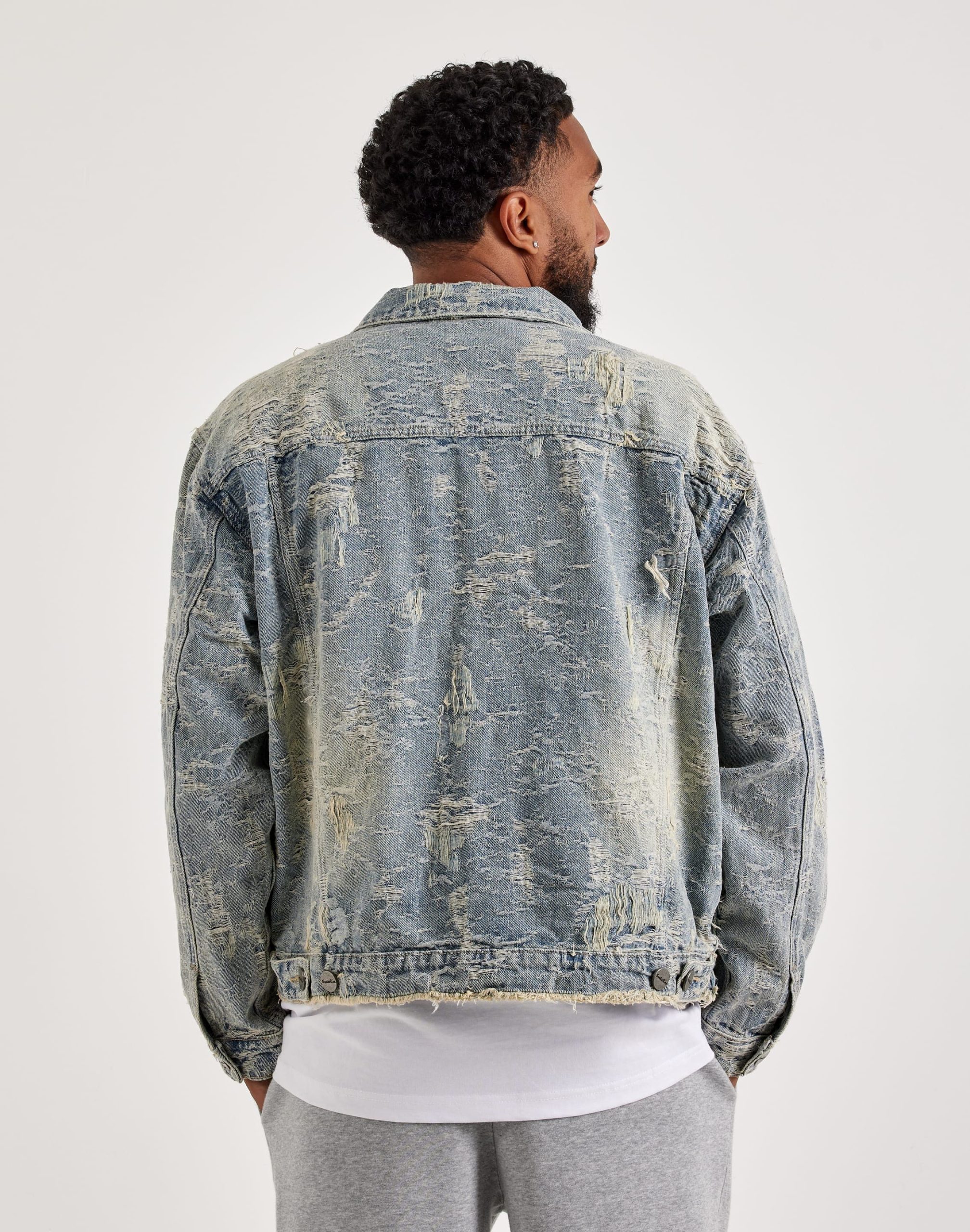 Smoke Rise Distressed Denim Jacket - Image 3