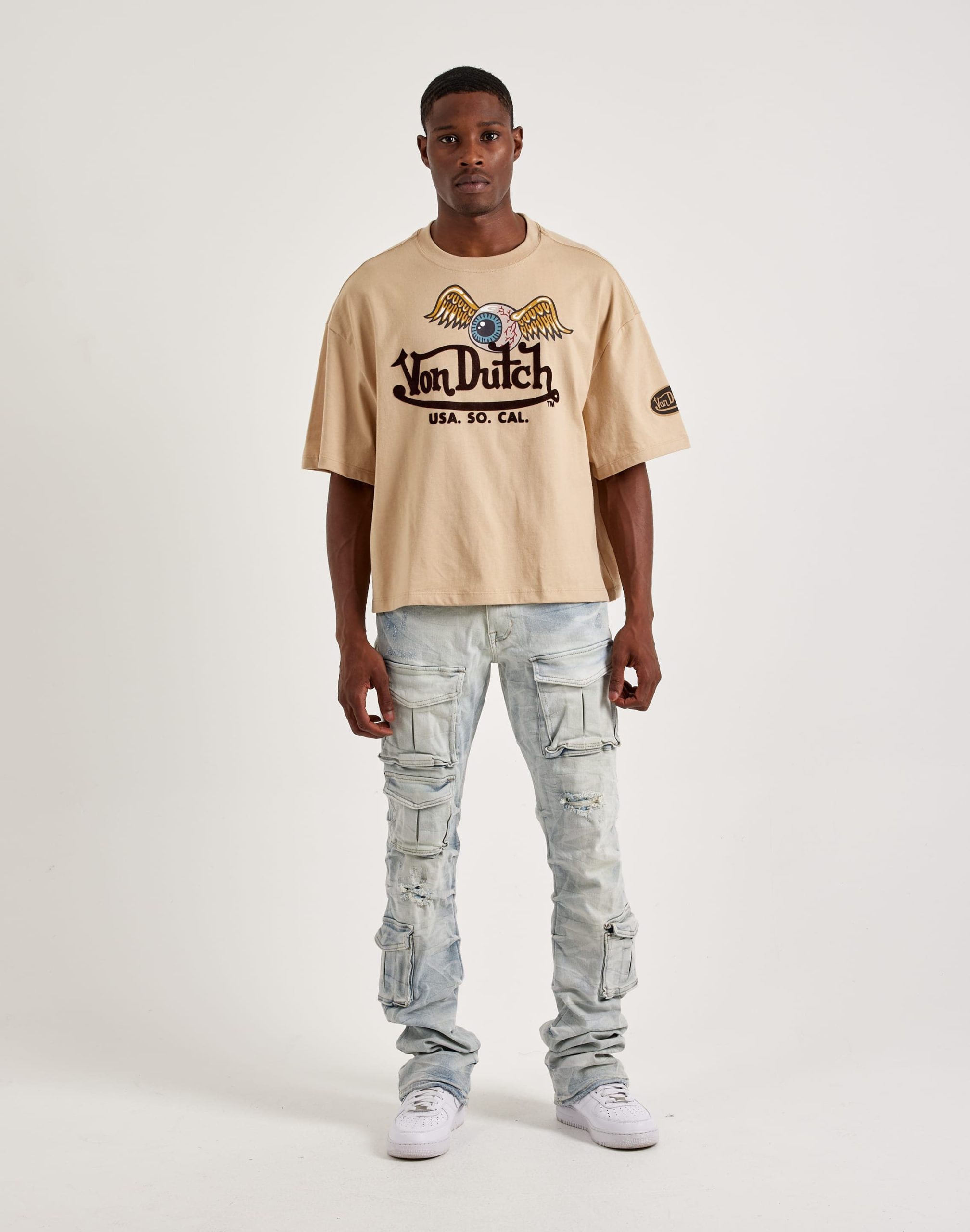 Smoke Rise Utility Pocket Stacked Denim Jeans - Image 6