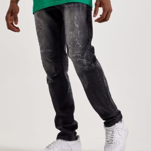 Smoke Rise Distressed Grunge Slim Denim Jeans