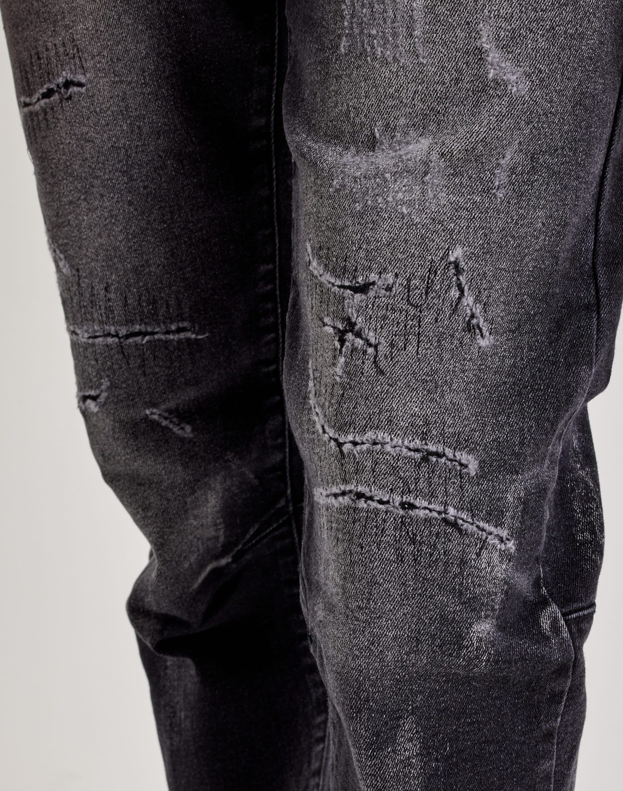 Smoke Rise Distressed Grunge Slim Denim Jeans - Image 4
