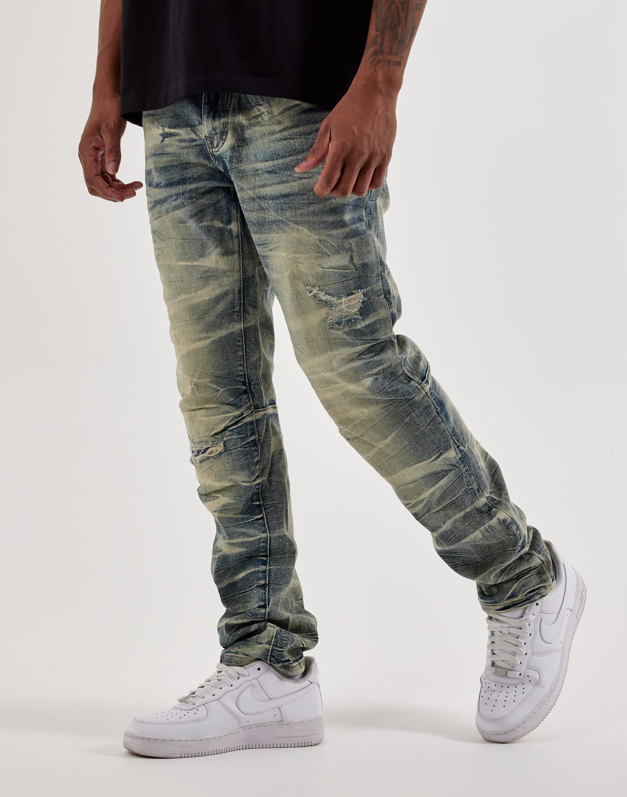 Smoke Rise Distressed Slim Denim Jeans - Image 2