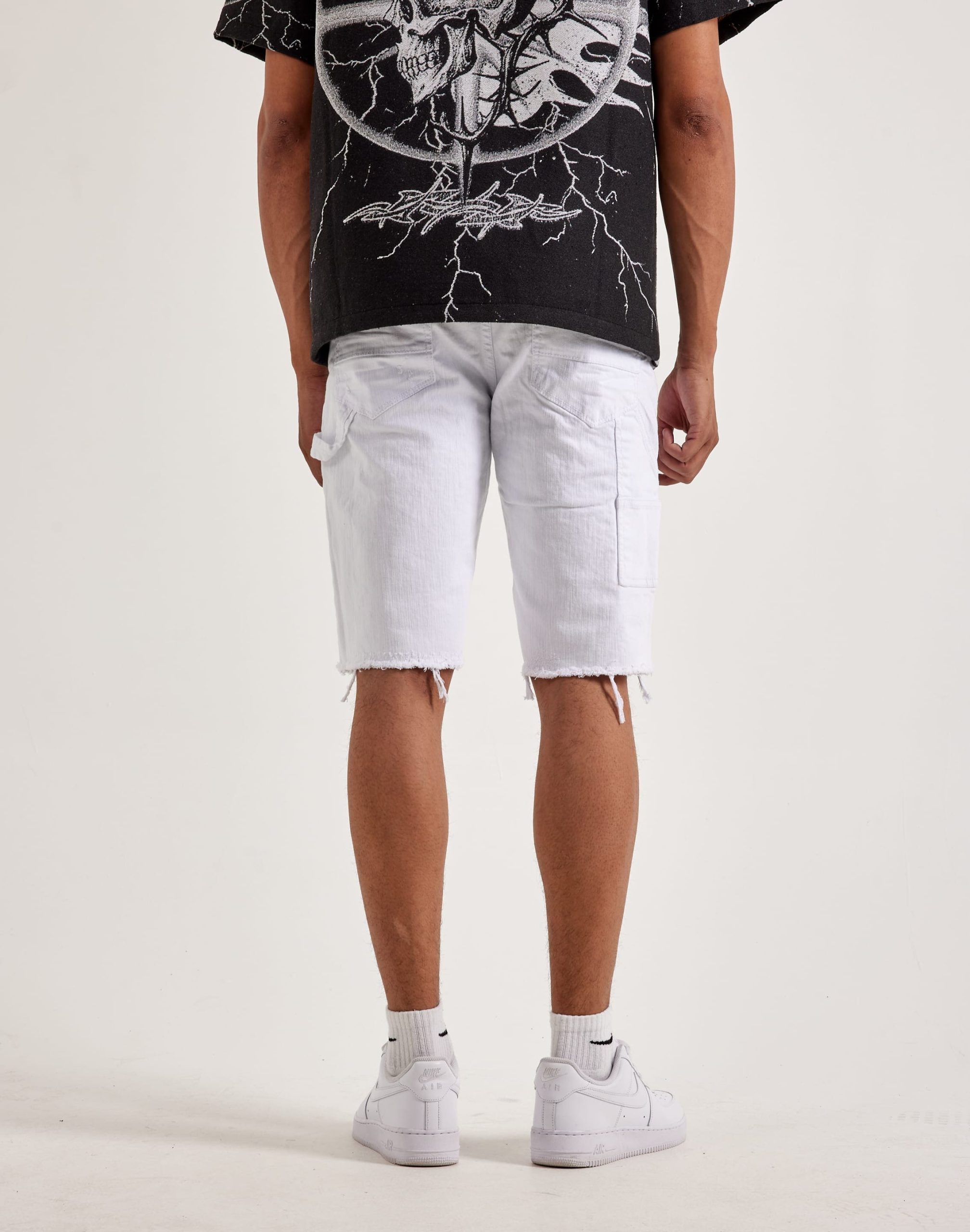 Jordan Craig Distressed Denim Shorts - Image 4
