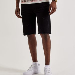 Smoke Rise Rip Off Denim Shorts