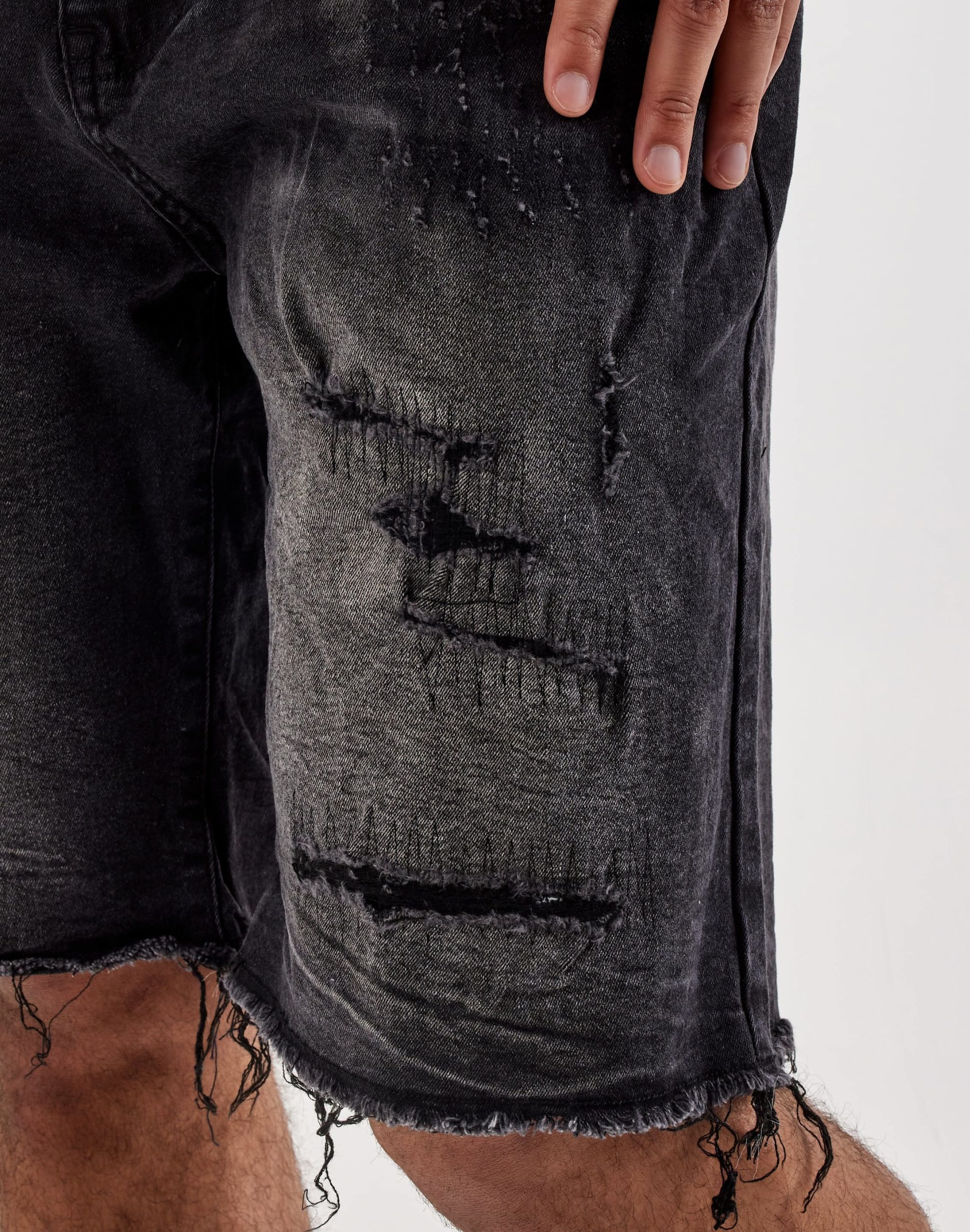 Smoke Rise Distressed Denim Shorts - Image 3