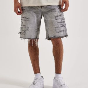 Smoke Rise Distressed Denim Shorts