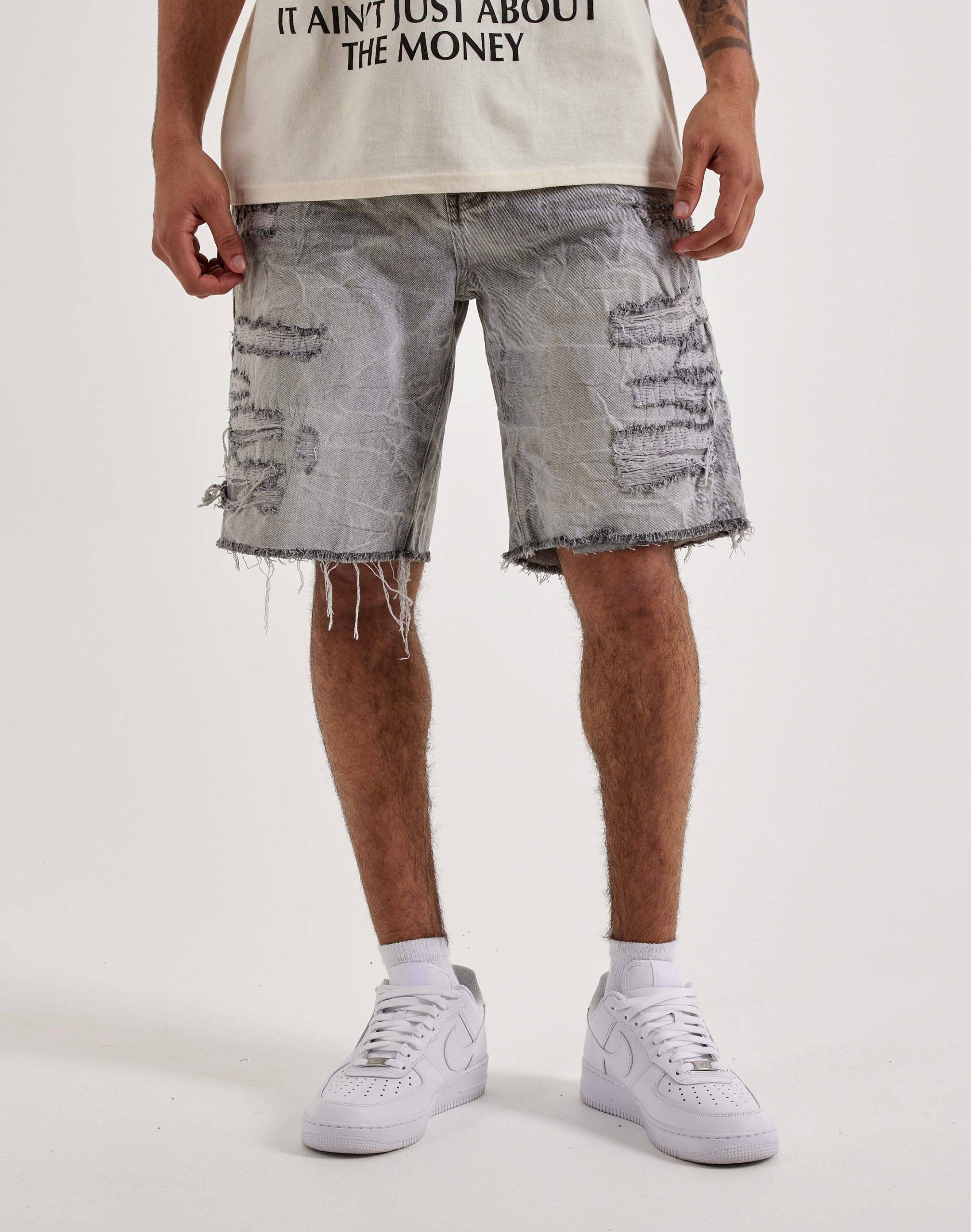 Smoke Rise Distressed Denim Shorts