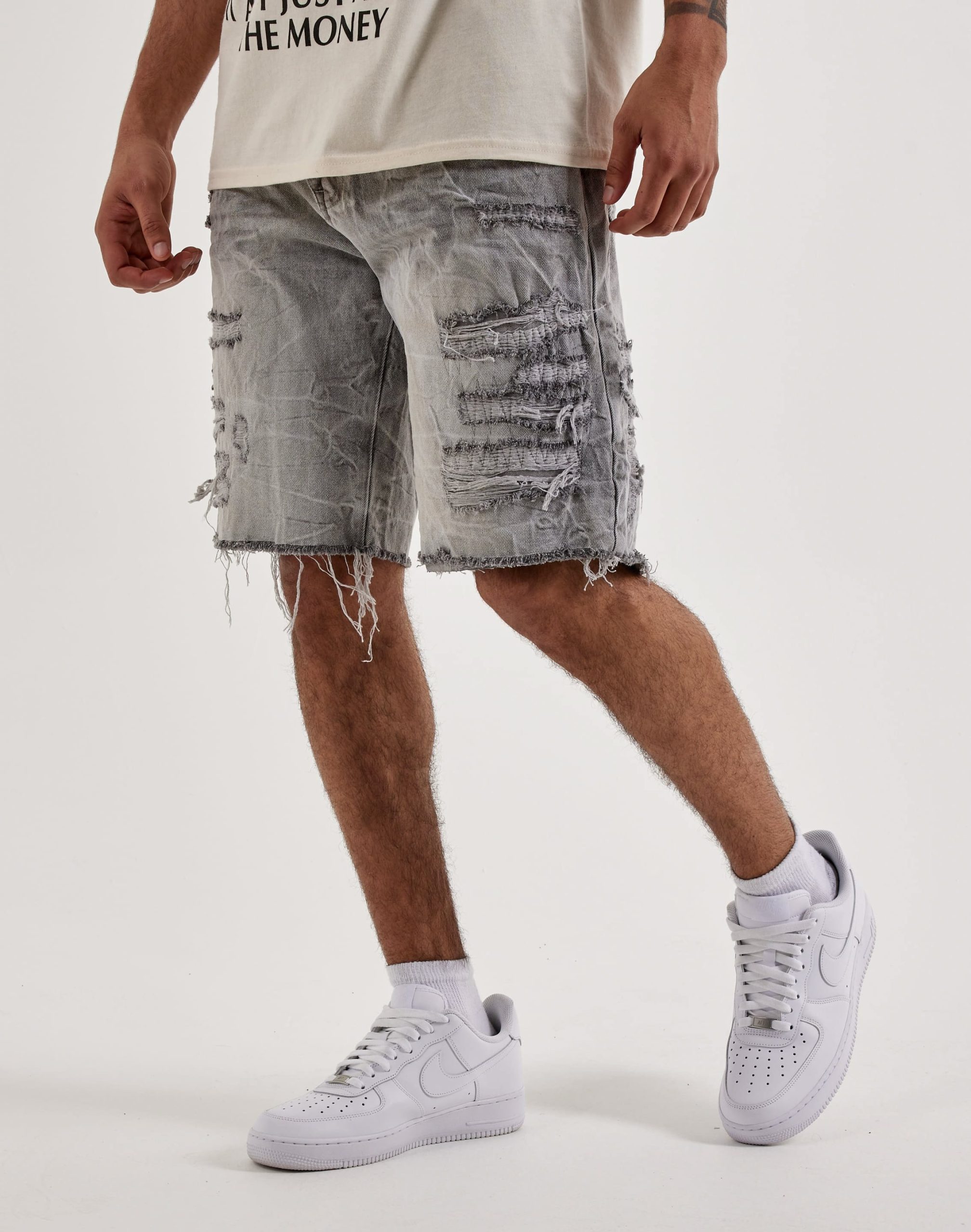 Smoke Rise Distressed Denim Shorts - Image 2