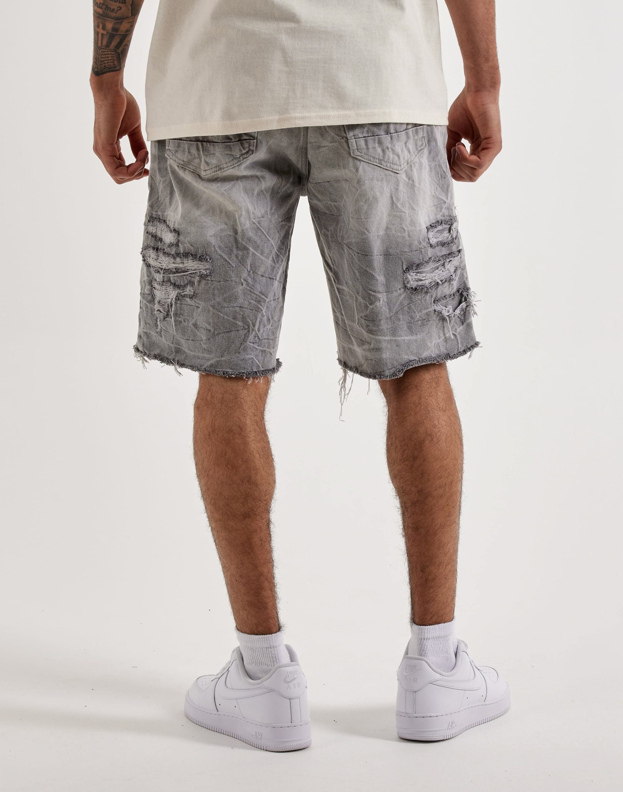 Smoke Rise Distressed Denim Shorts - Image 4