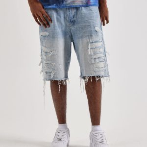 Smoke Rise Distressed Denim Shorts