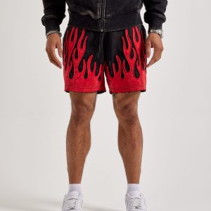 Smoke Rise Flame Fleece Shorts