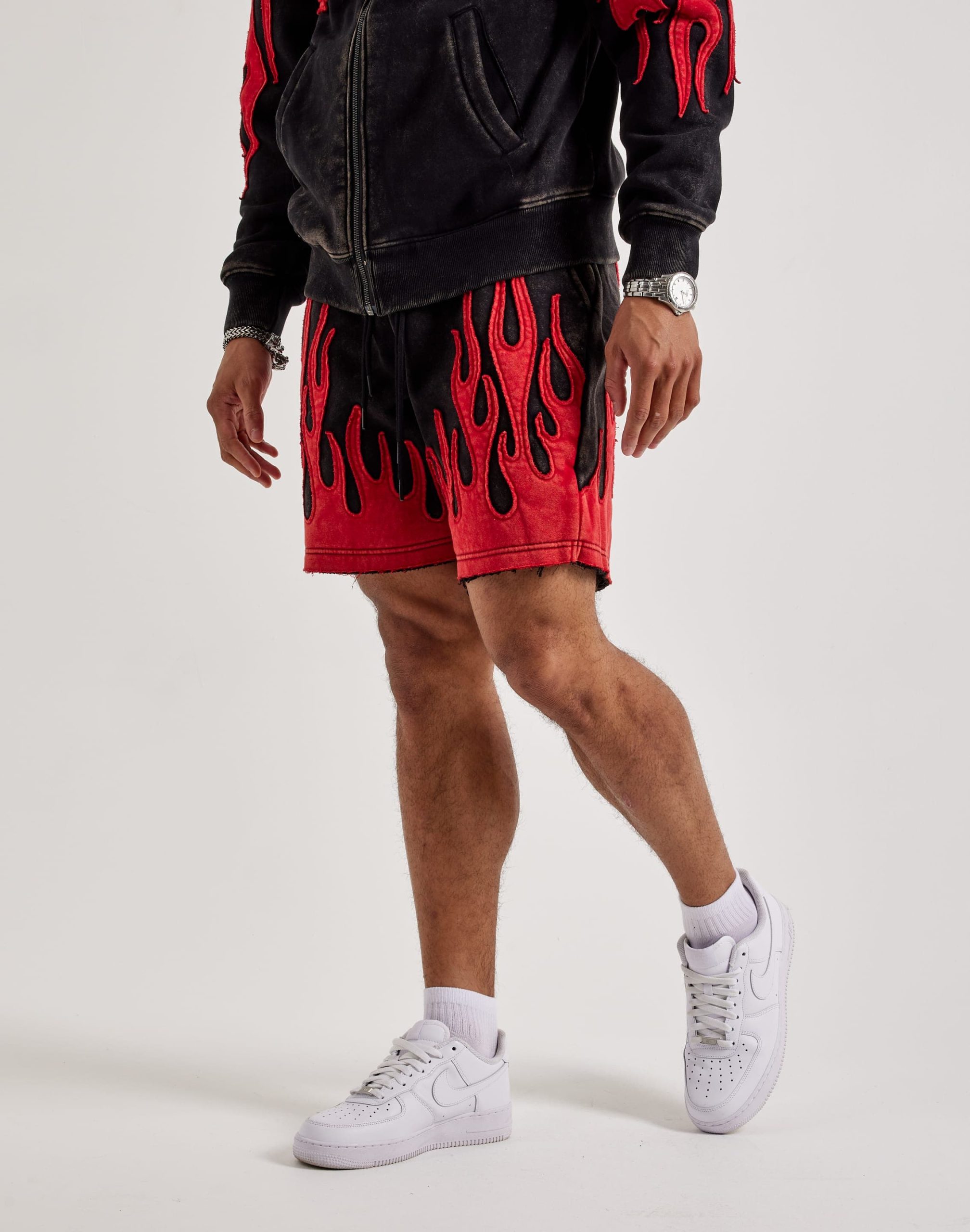 Smoke Rise Flame Fleece Shorts - Image 2