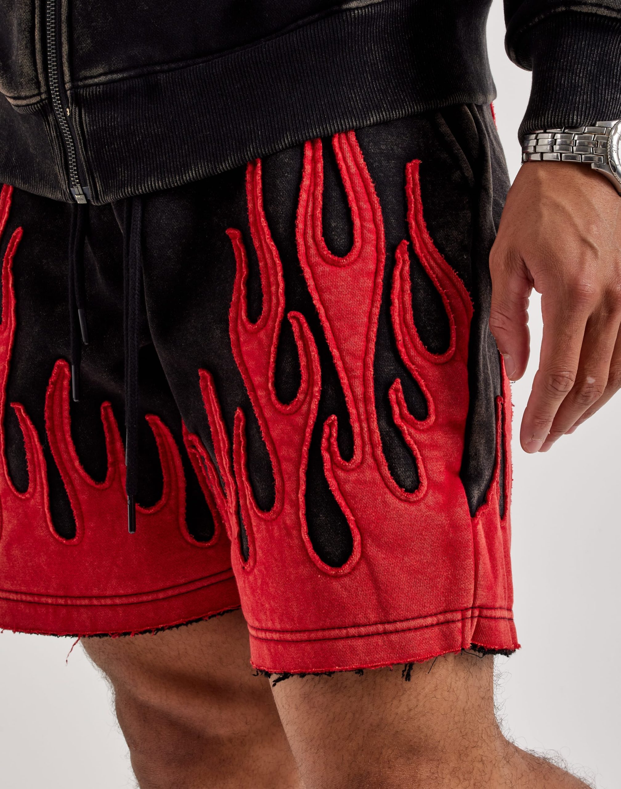 Smoke Rise Flame Fleece Shorts - Image 3