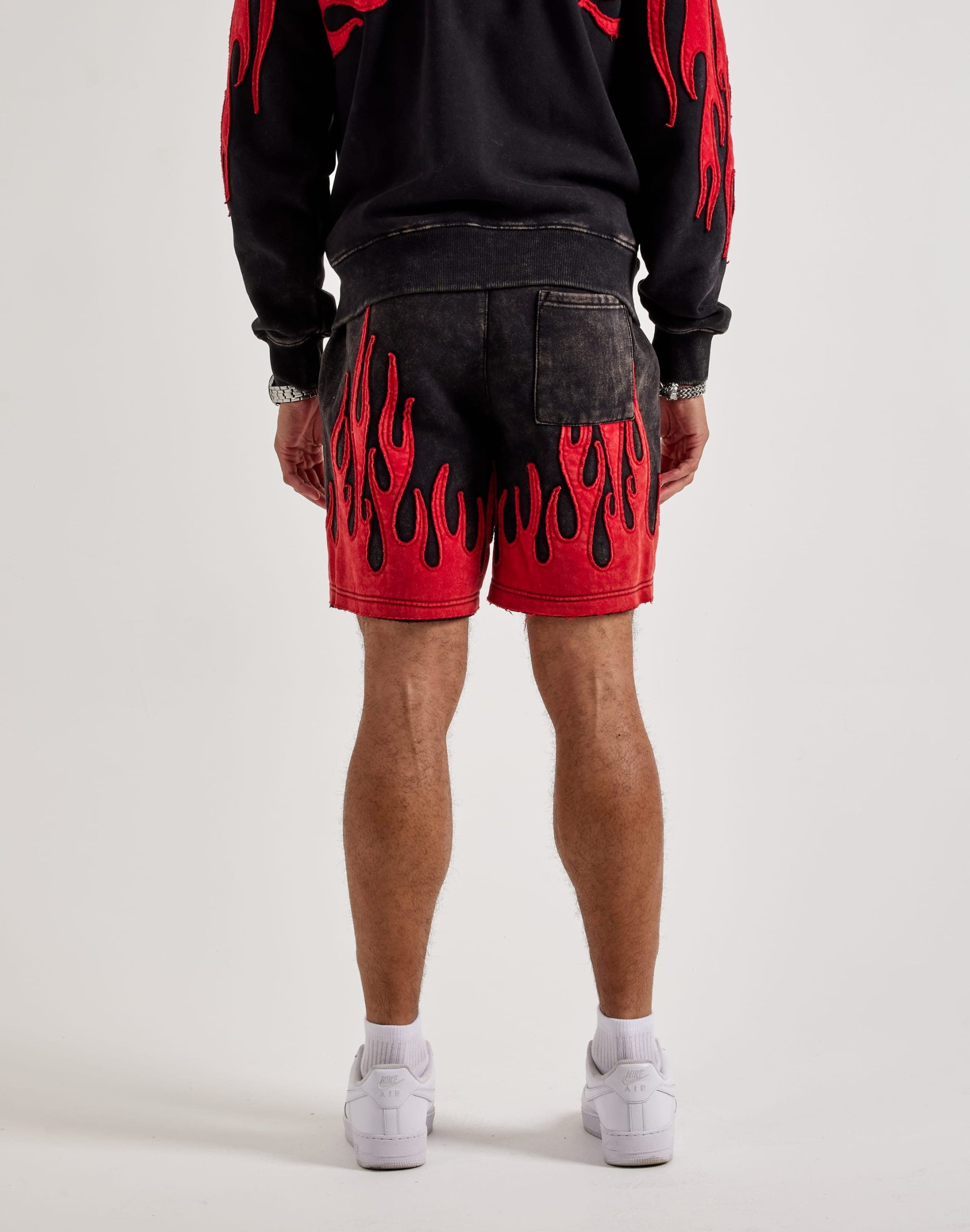 Smoke Rise Flame Fleece Shorts - Image 4