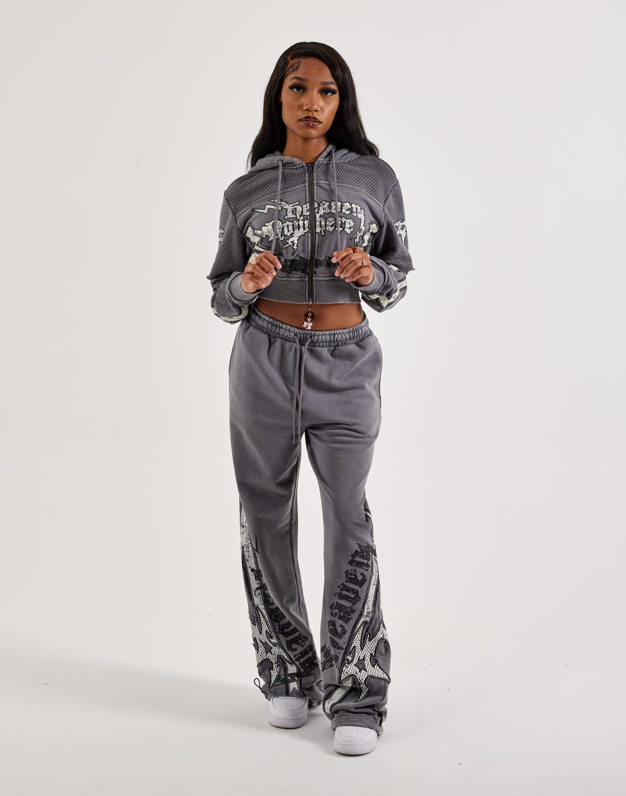 Smoke Rise Cropped Full-Zip Fleece Hoodie - Image 5