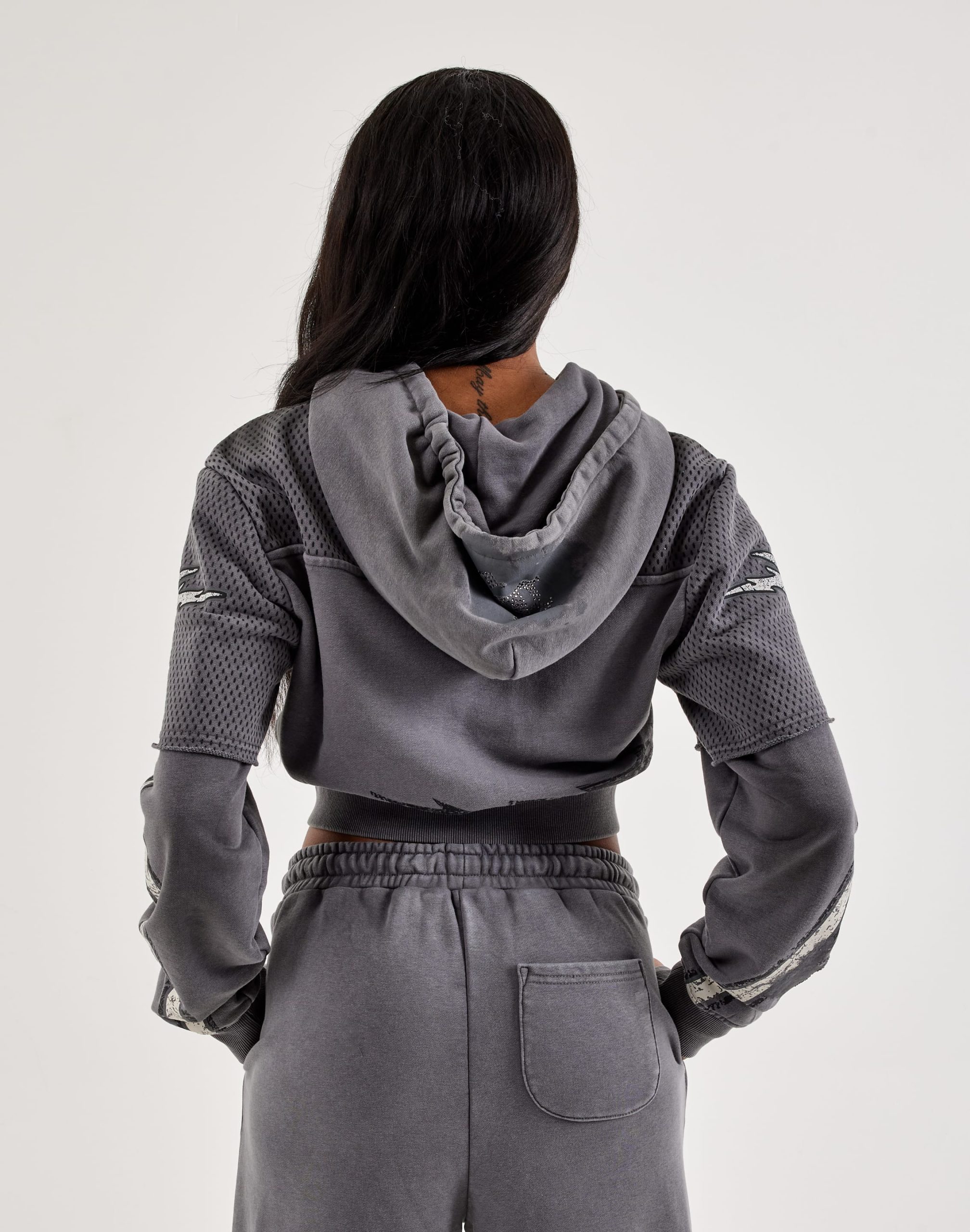 Smoke Rise Cropped Full-Zip Fleece Hoodie - Image 4