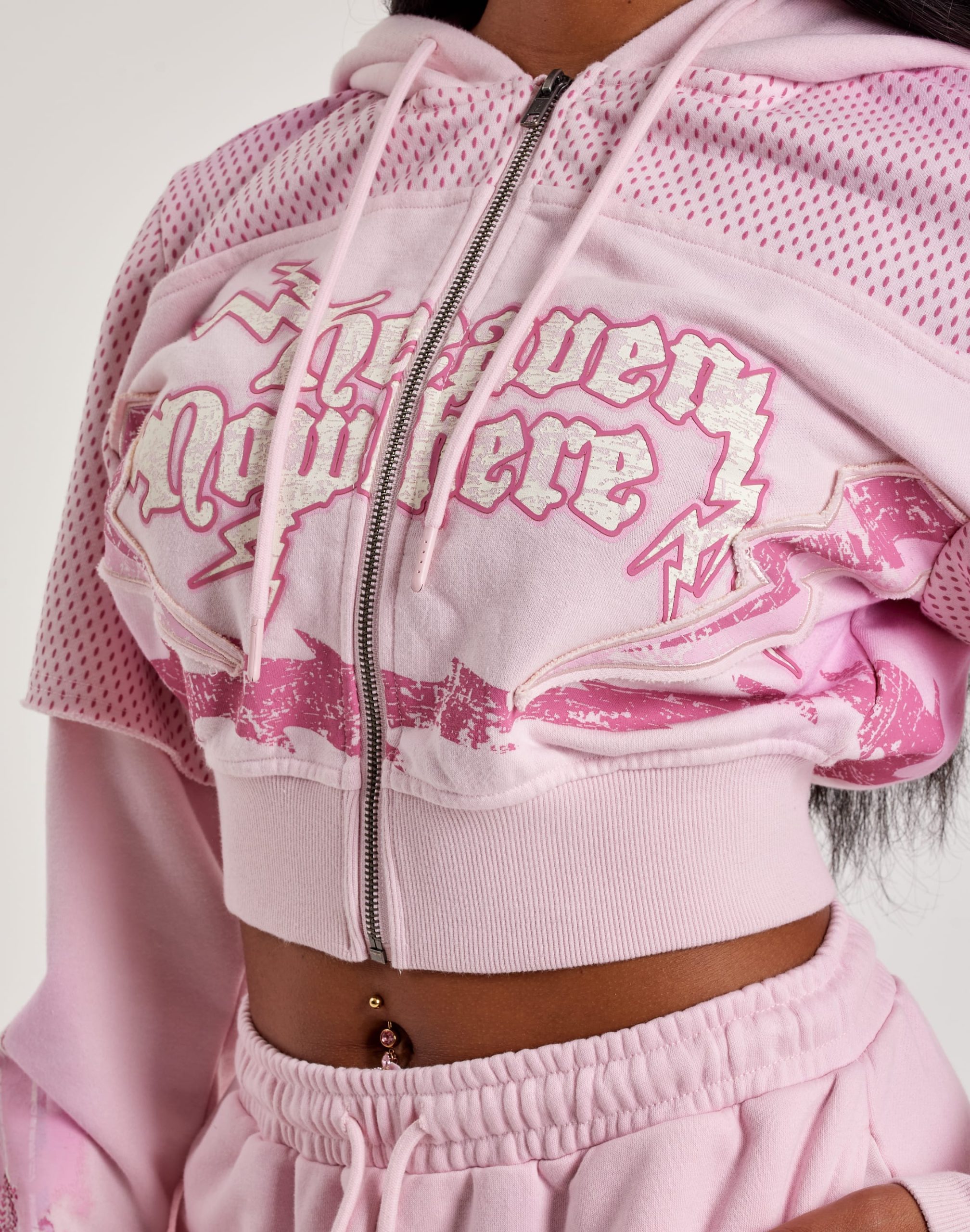 Smoke Rise Cropped Full-Zip Fleece Hoodie - Image 2