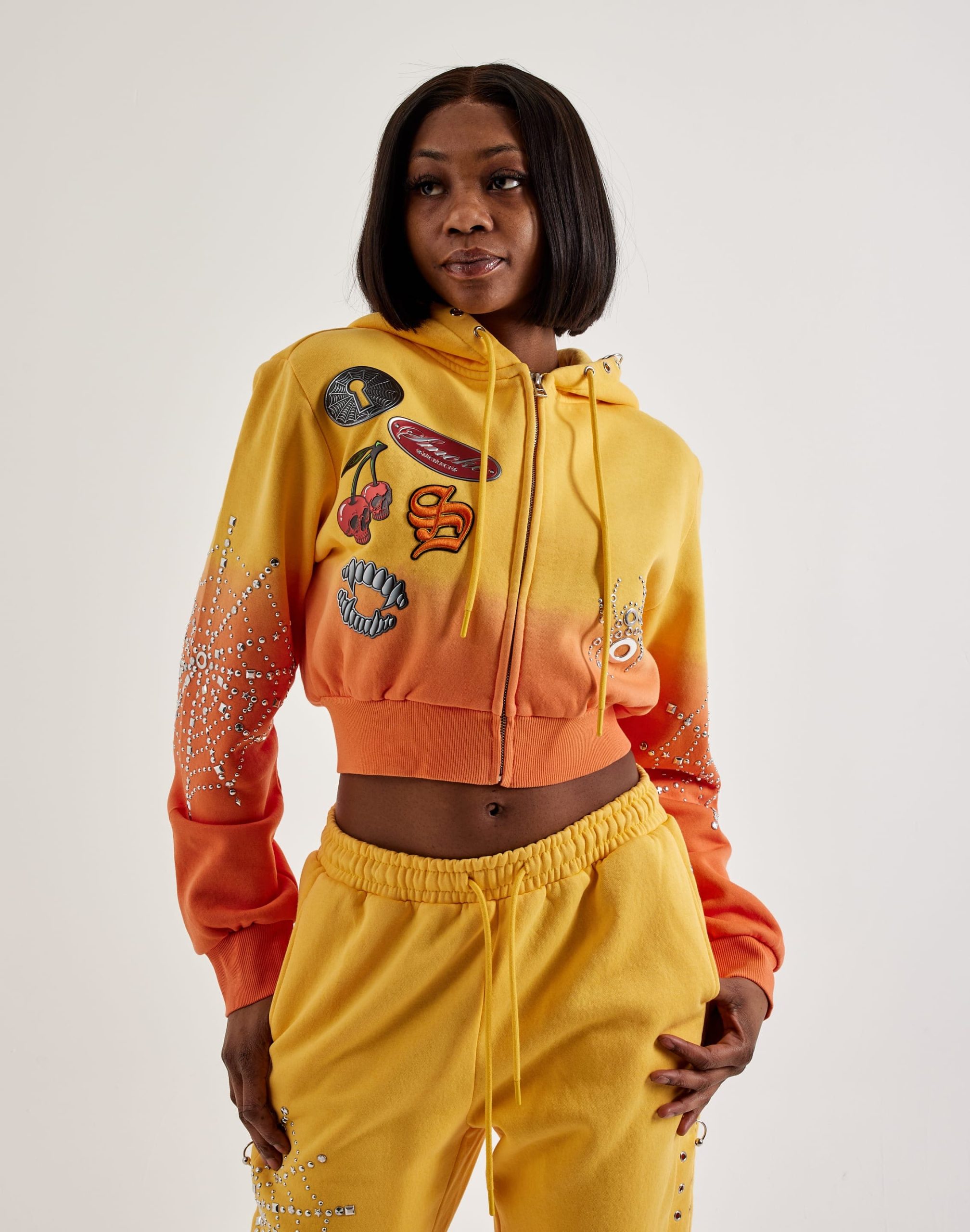 Smoke Rise Full-Zip Dip-Dye Fleece Hoodie