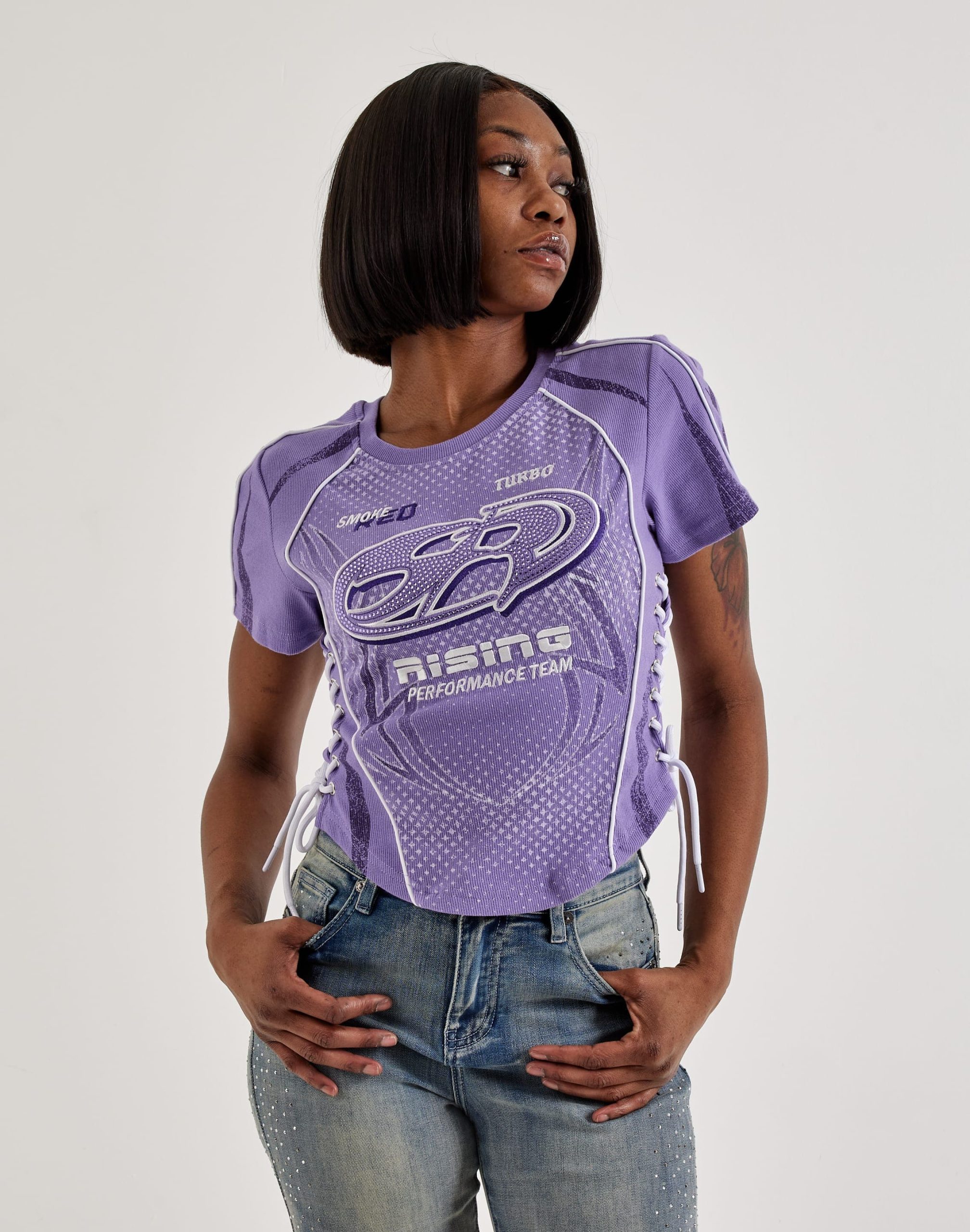 Smoke Rise Fitted Ribbed Tee