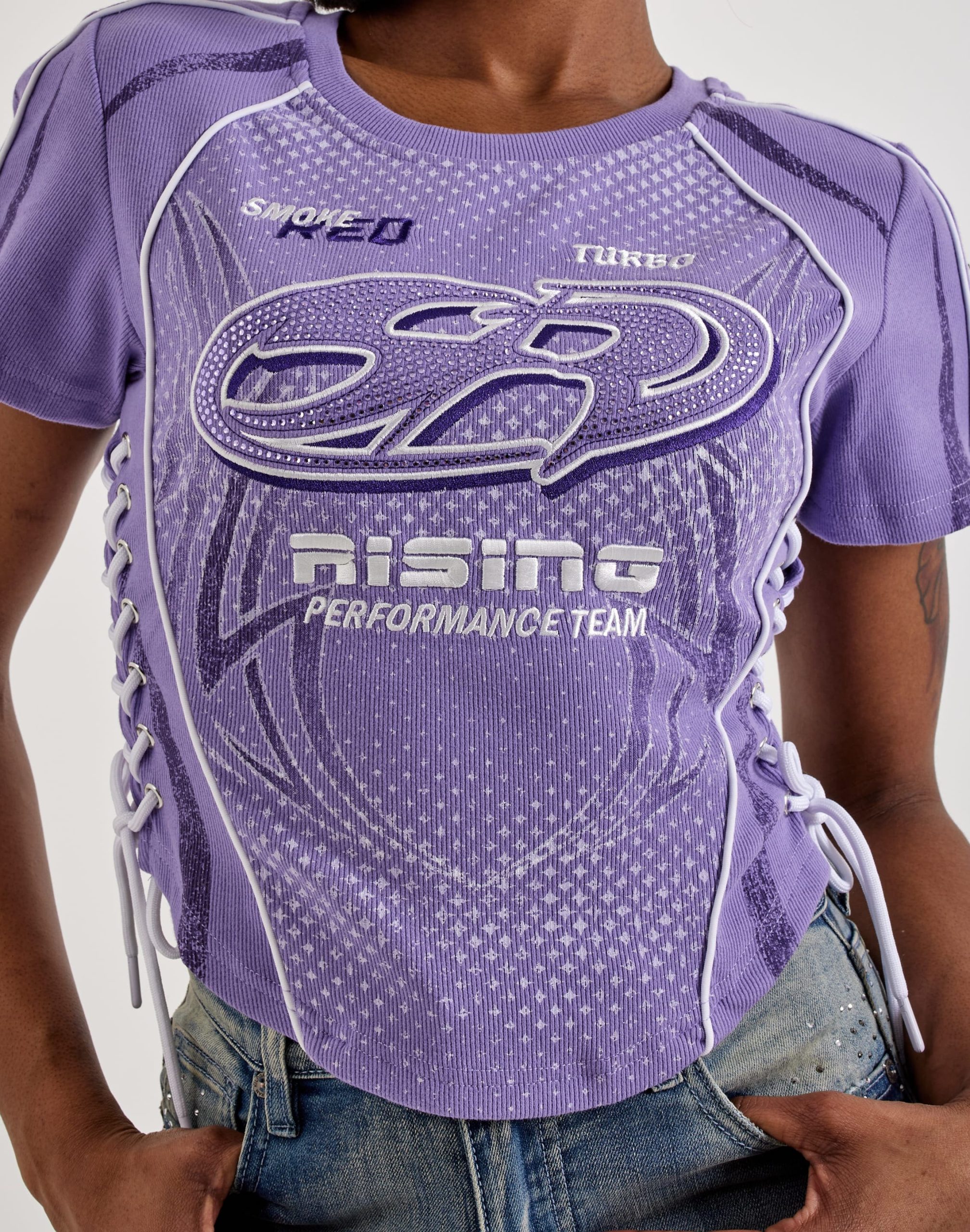 Smoke Rise Fitted Ribbed Tee - Image 2