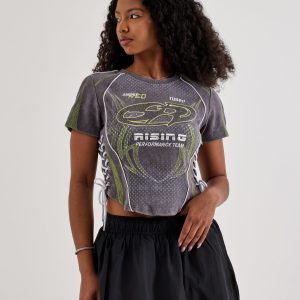 Smoke Rise Fitted Ribbed Tee