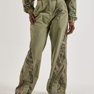 Smoke Rise Wide-Leg Nylon Pants