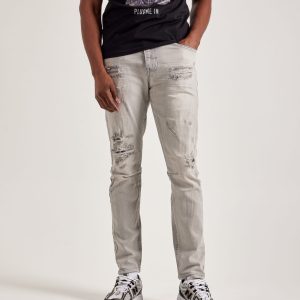 Smoke Rise Vintage Washed Distressed Slim Denim Jeans