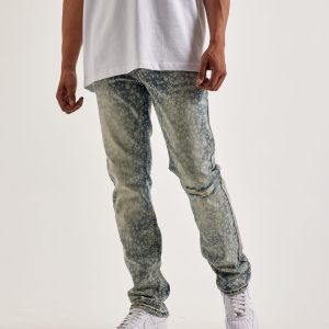 Smuggler's Moon Skull Flower Slim Denim Jeans