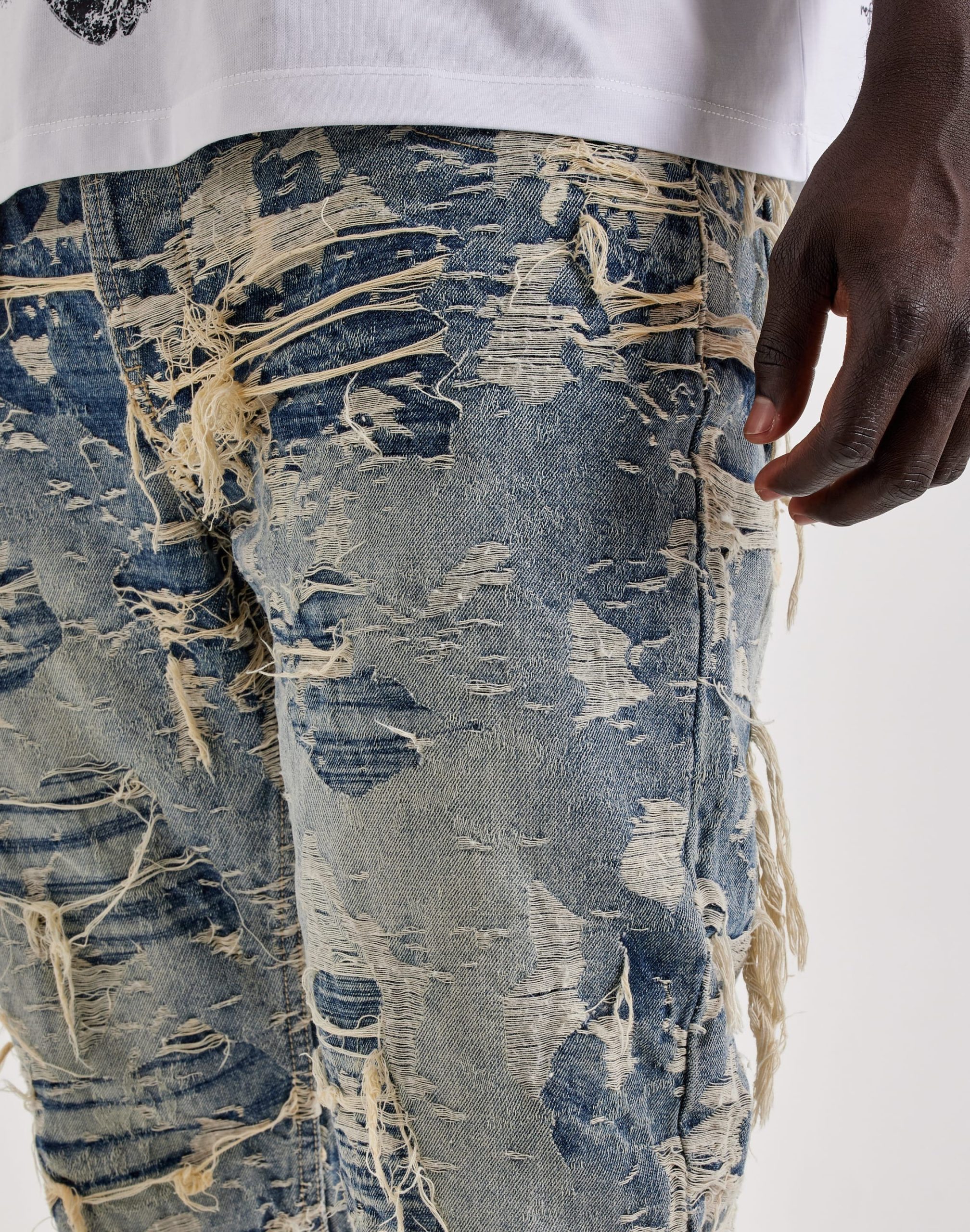 Smuggler's Moon Distressed Straight Denim Jeans - Image 3