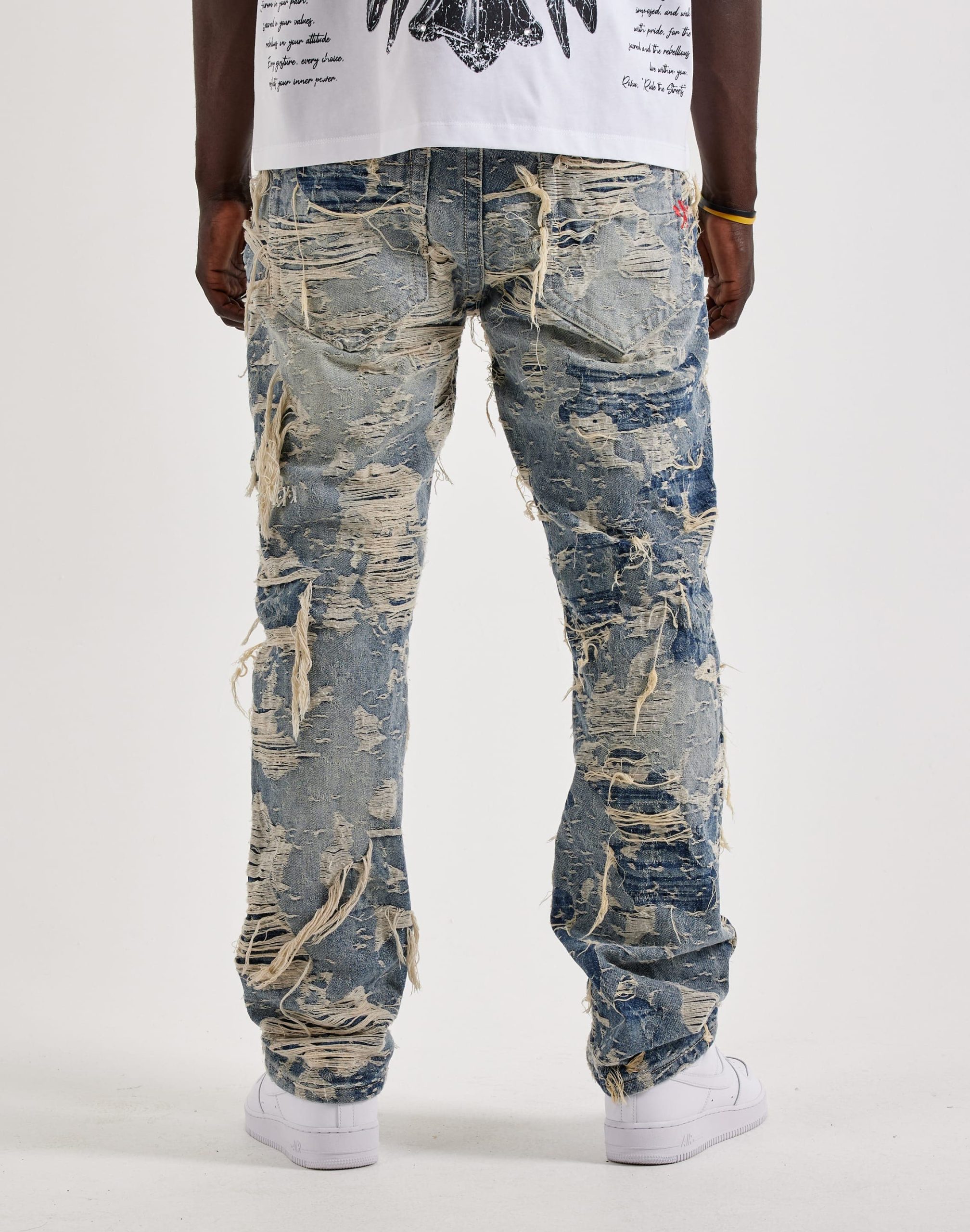 Smuggler's Moon Distressed Straight Denim Jeans - Image 4