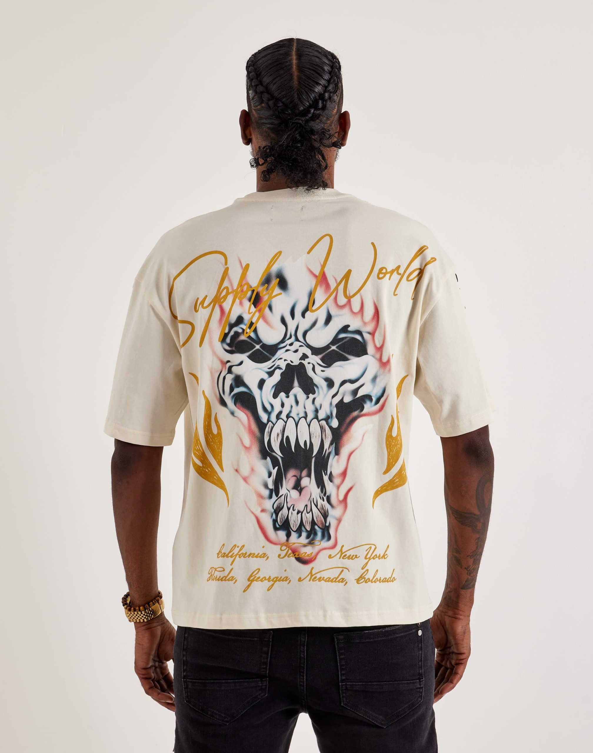 GFTD LA Barbed Heart Flames Tee - Image 2