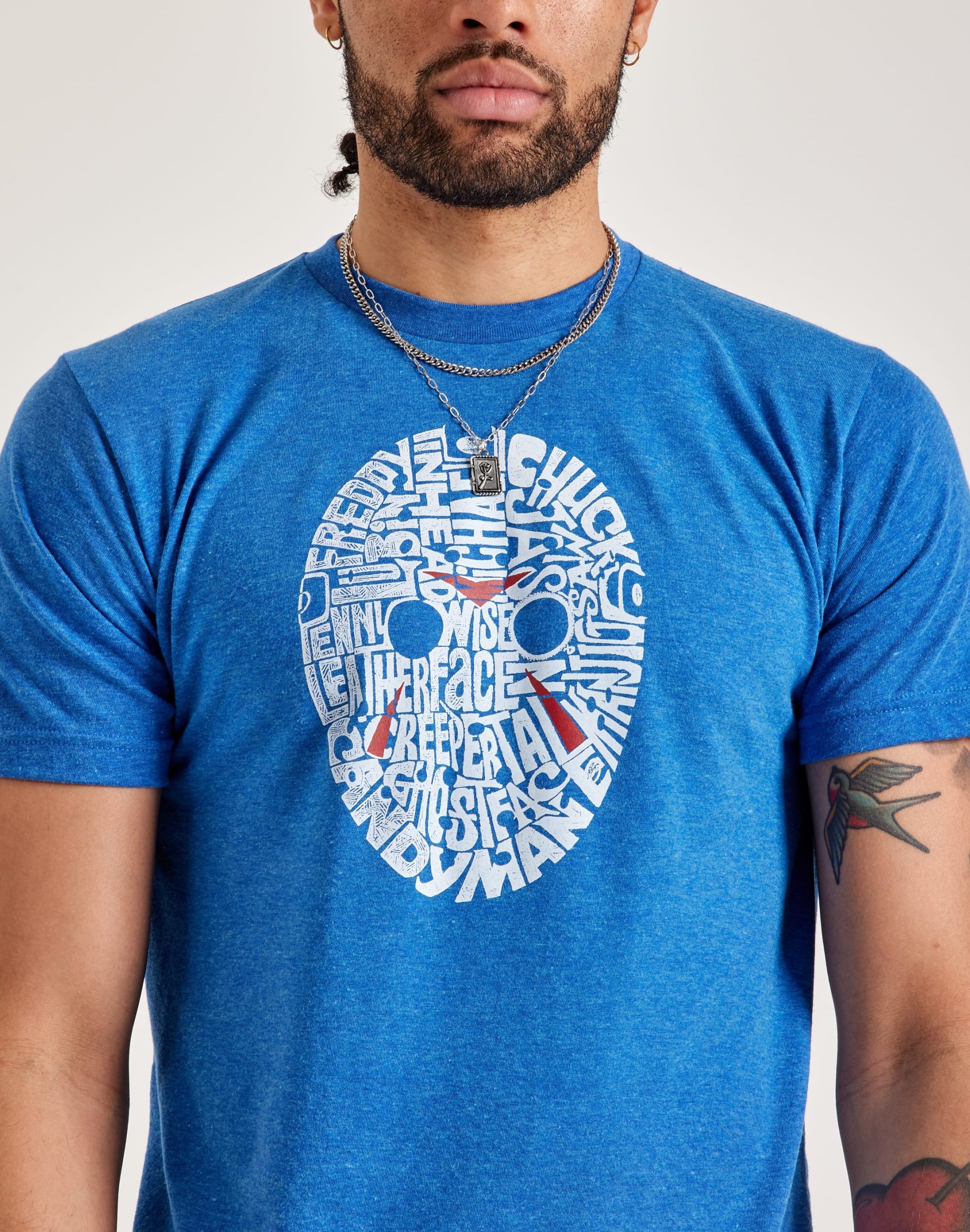 LA Pop Art Word Art Slasher Movie Villains Tee - Image 2