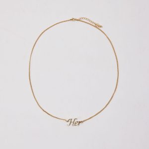 King Me Her Namplate Necklace