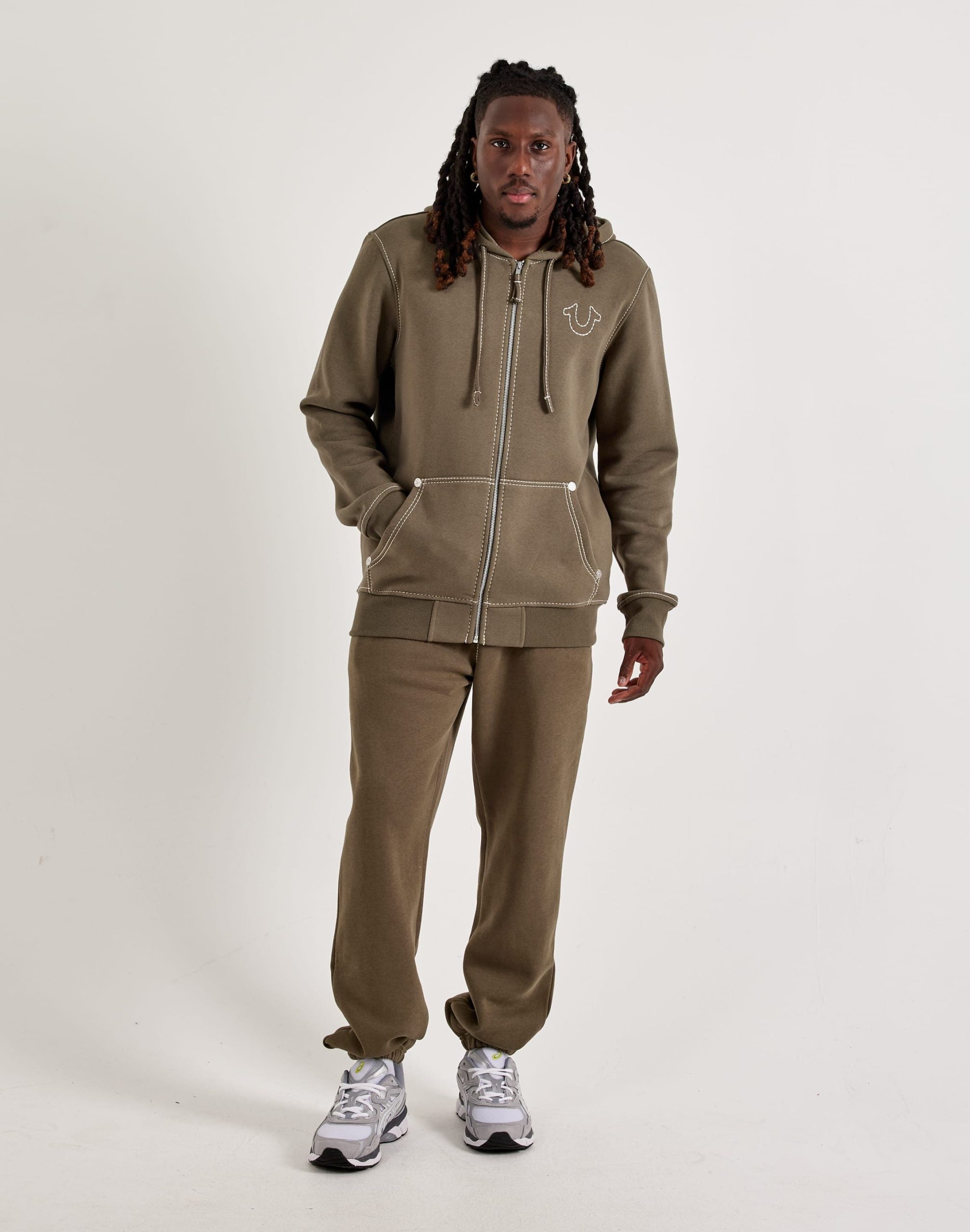 True Religion Big-T Full-Zip Fleece Hoodie - Image 4