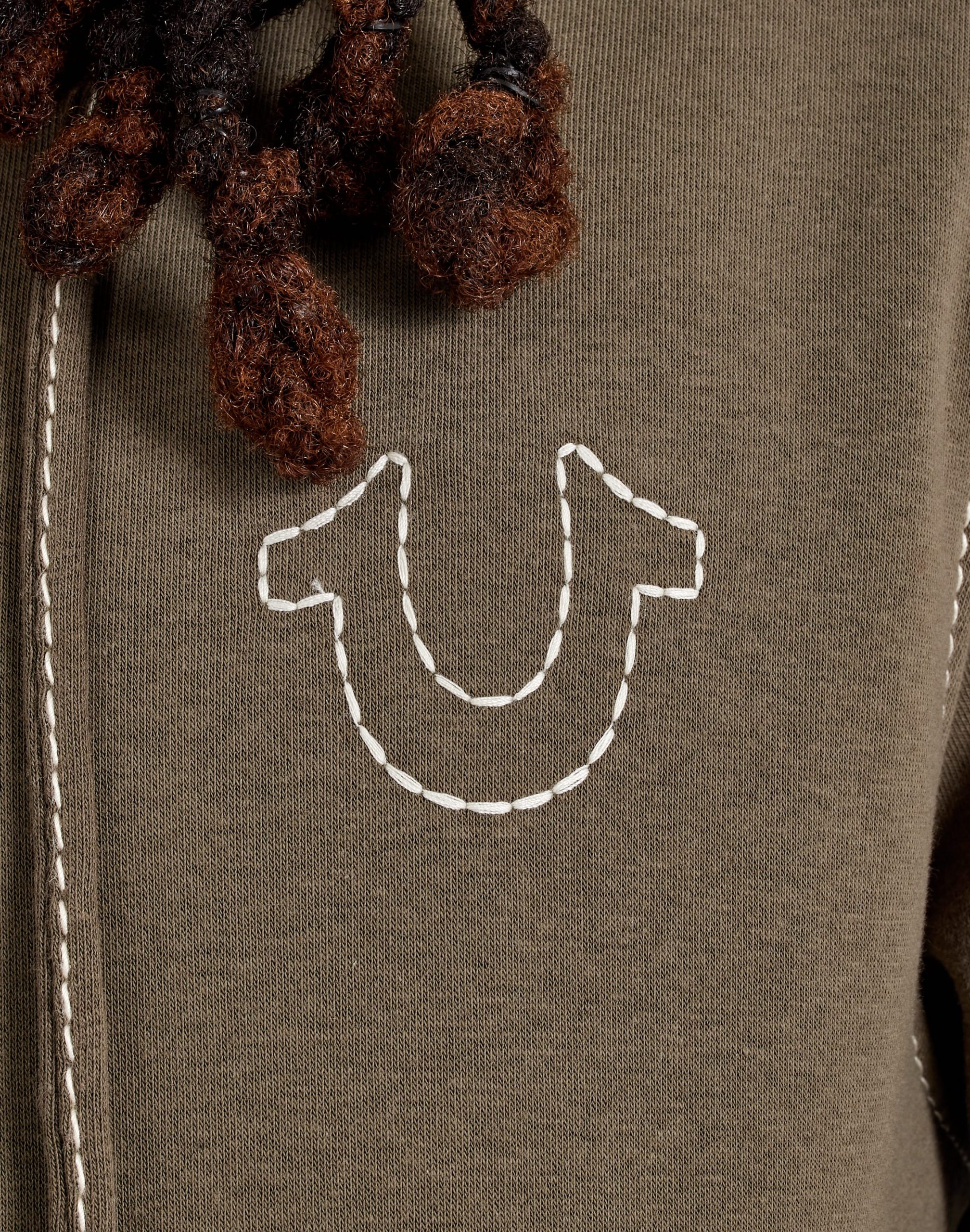 True Religion Big-T Full-Zip Fleece Hoodie - Image 3