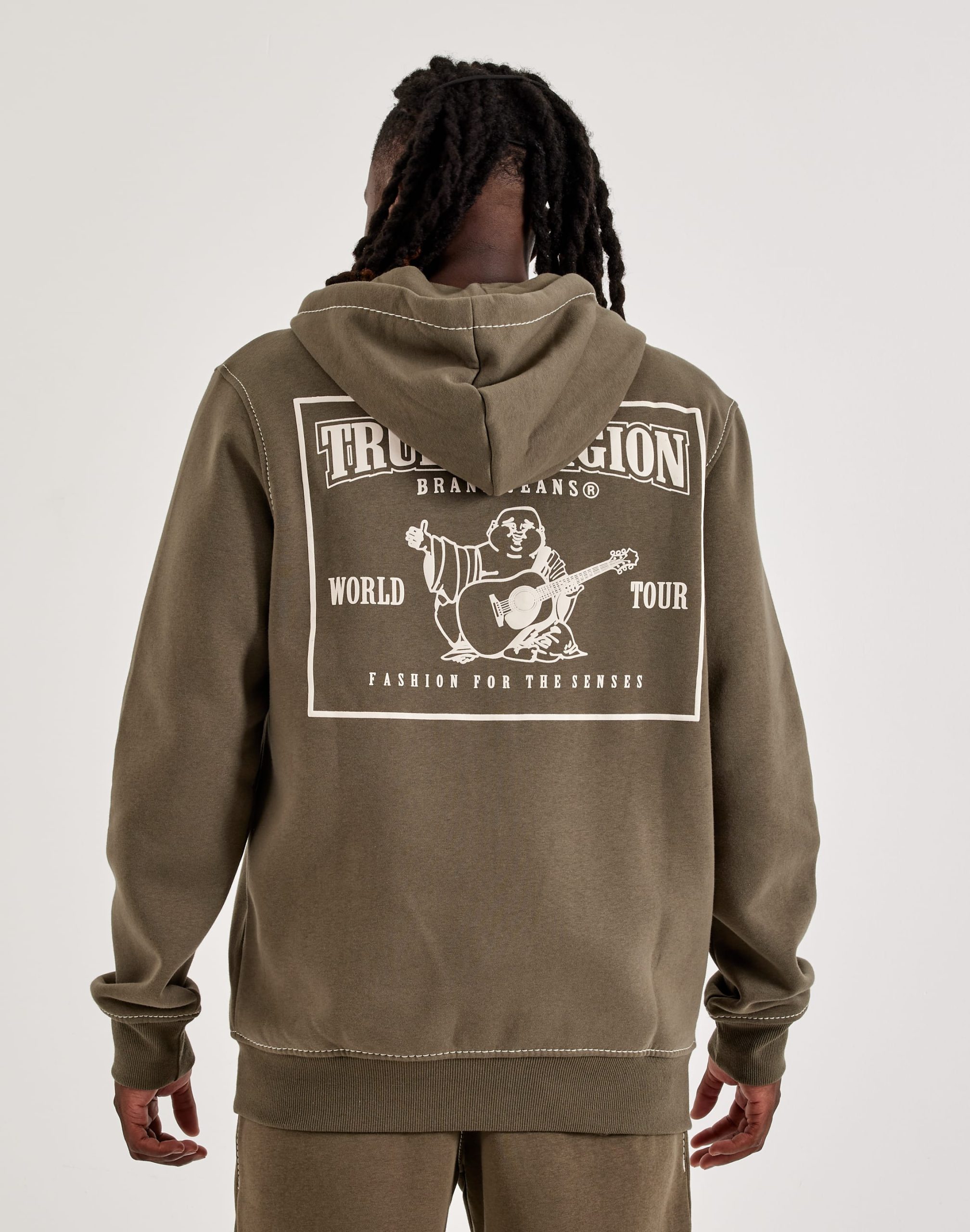 True Religion Big-T Full-Zip Fleece Hoodie - Image 2