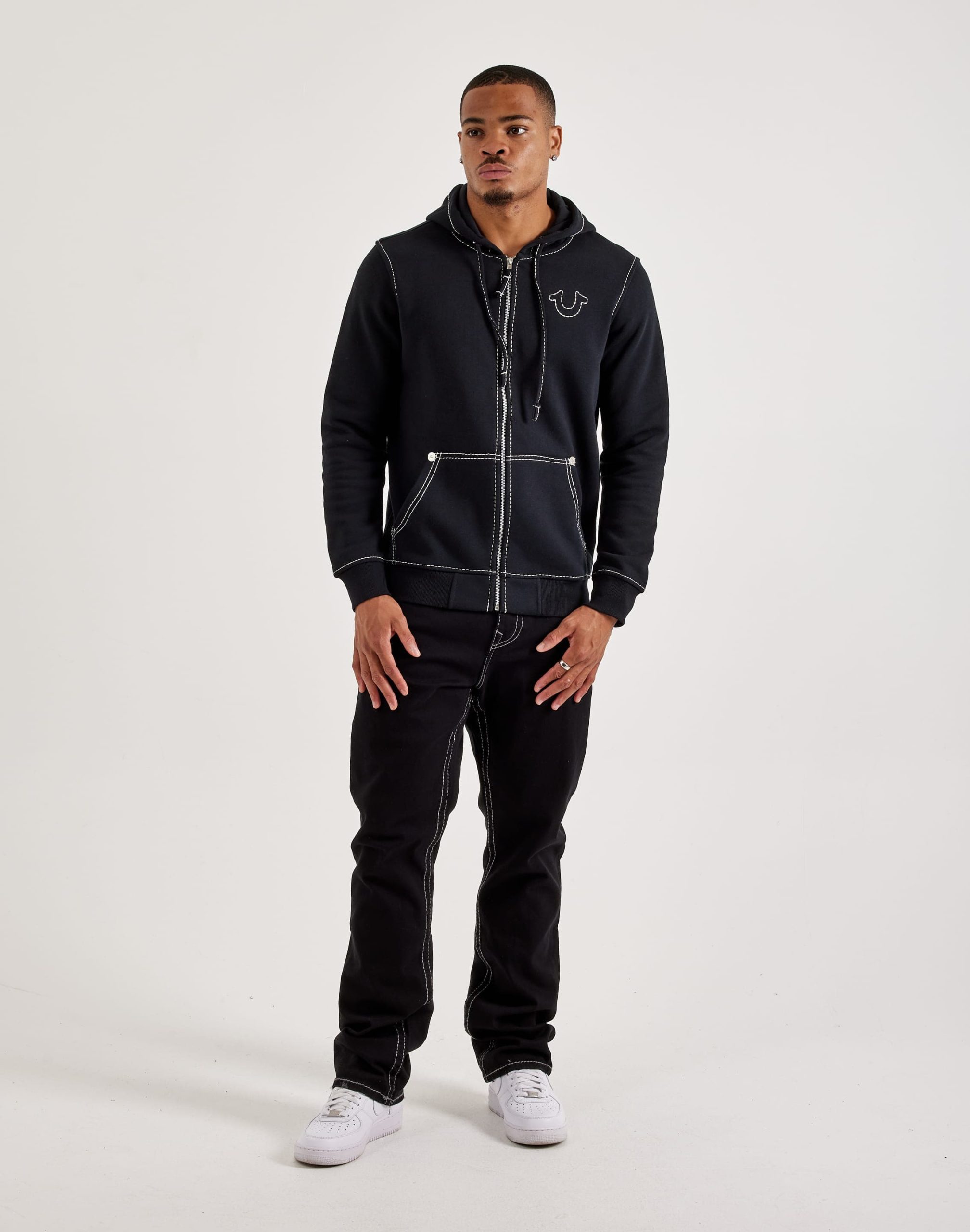 True Religion Big T Full-Zip Fleece Hoodie - Image 4