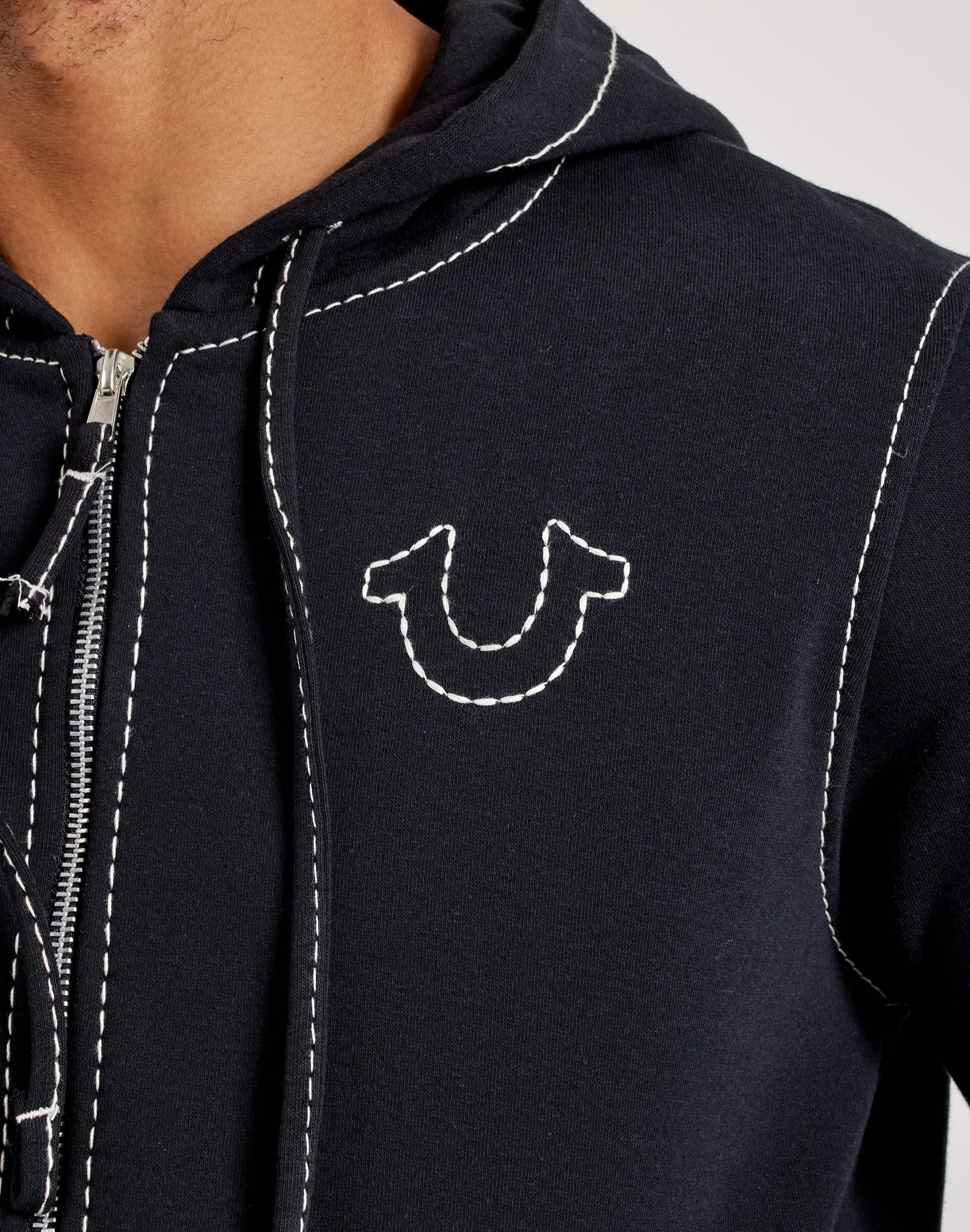 True Religion Big T Full-Zip Fleece Hoodie - Image 3
