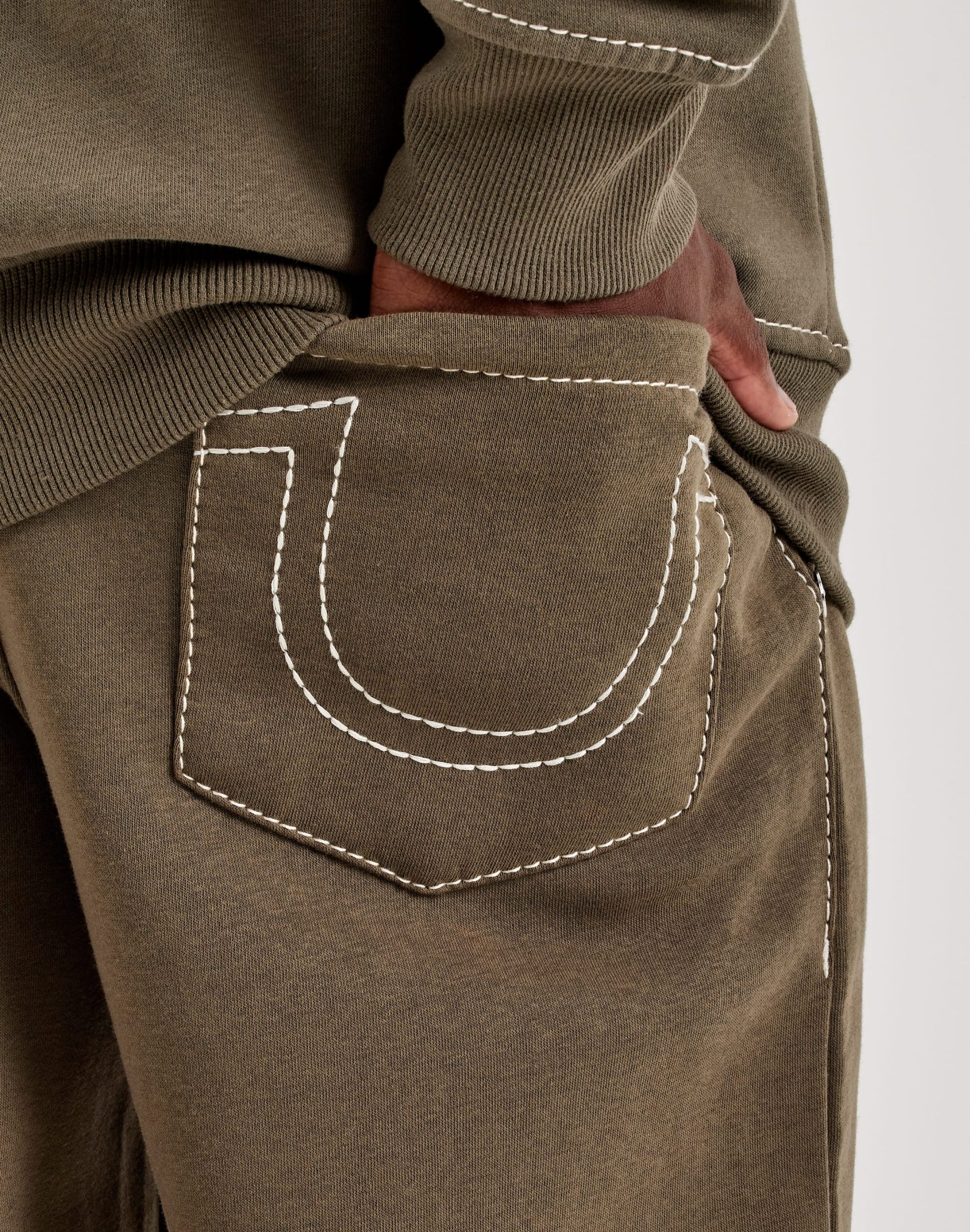 True Religion Heritage Big-T Fleece Joggers - Image 4