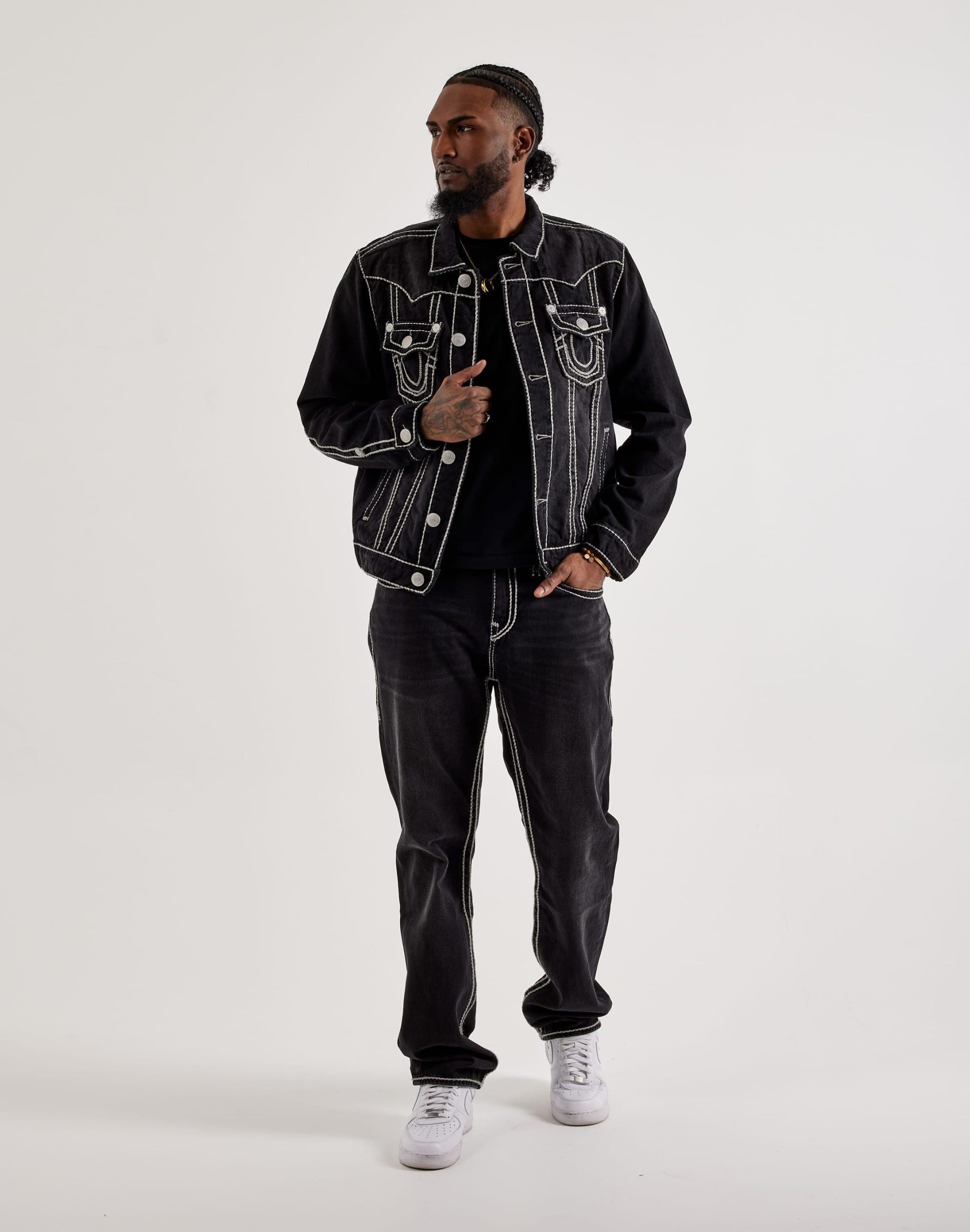 True Religion Ricky Super T Rope Stitch Slim Denim Jeans - Image 5