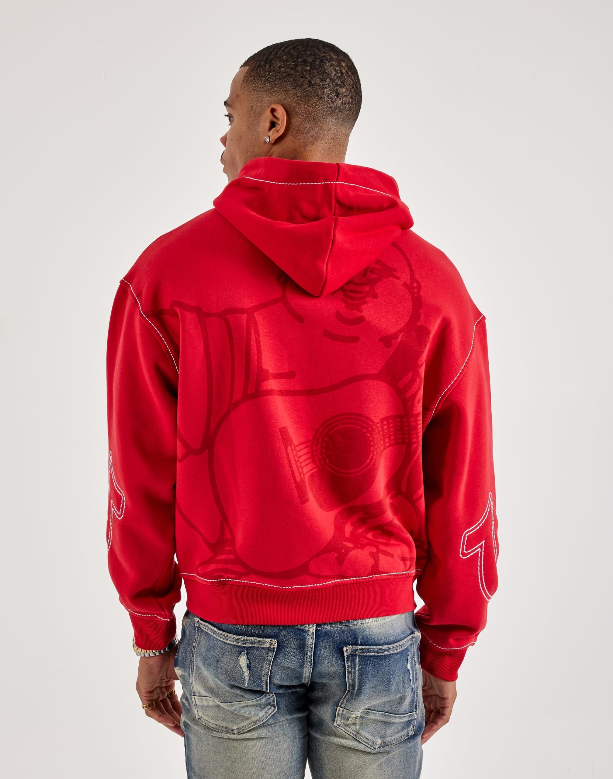 True Religion Anniversary Big-T Zip Fleece Hoodie - Image 3