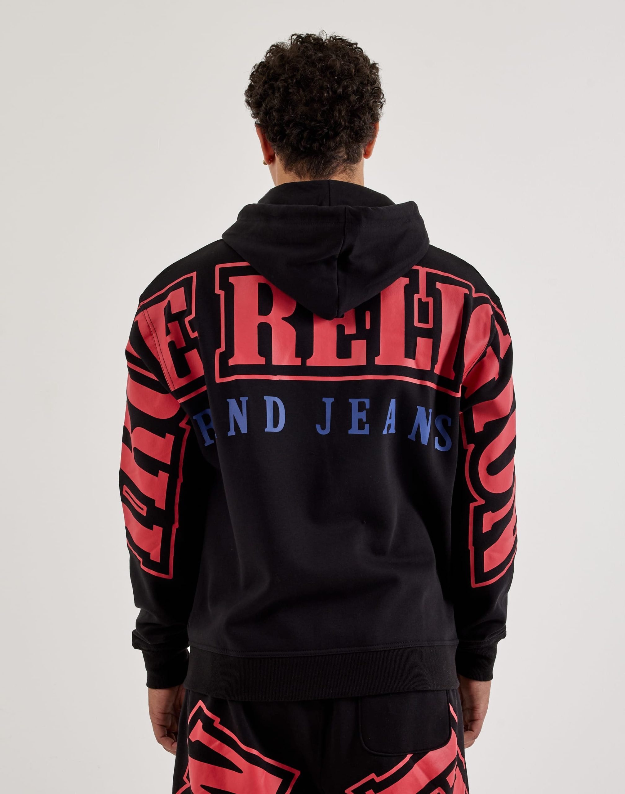 True Religion Arch Logo Full-Zip Fleece Hoodie - Image 2