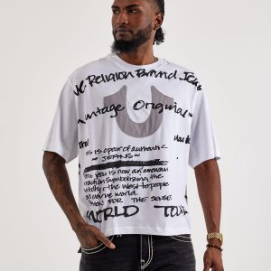 True Religion Script Logo Boxy Tee